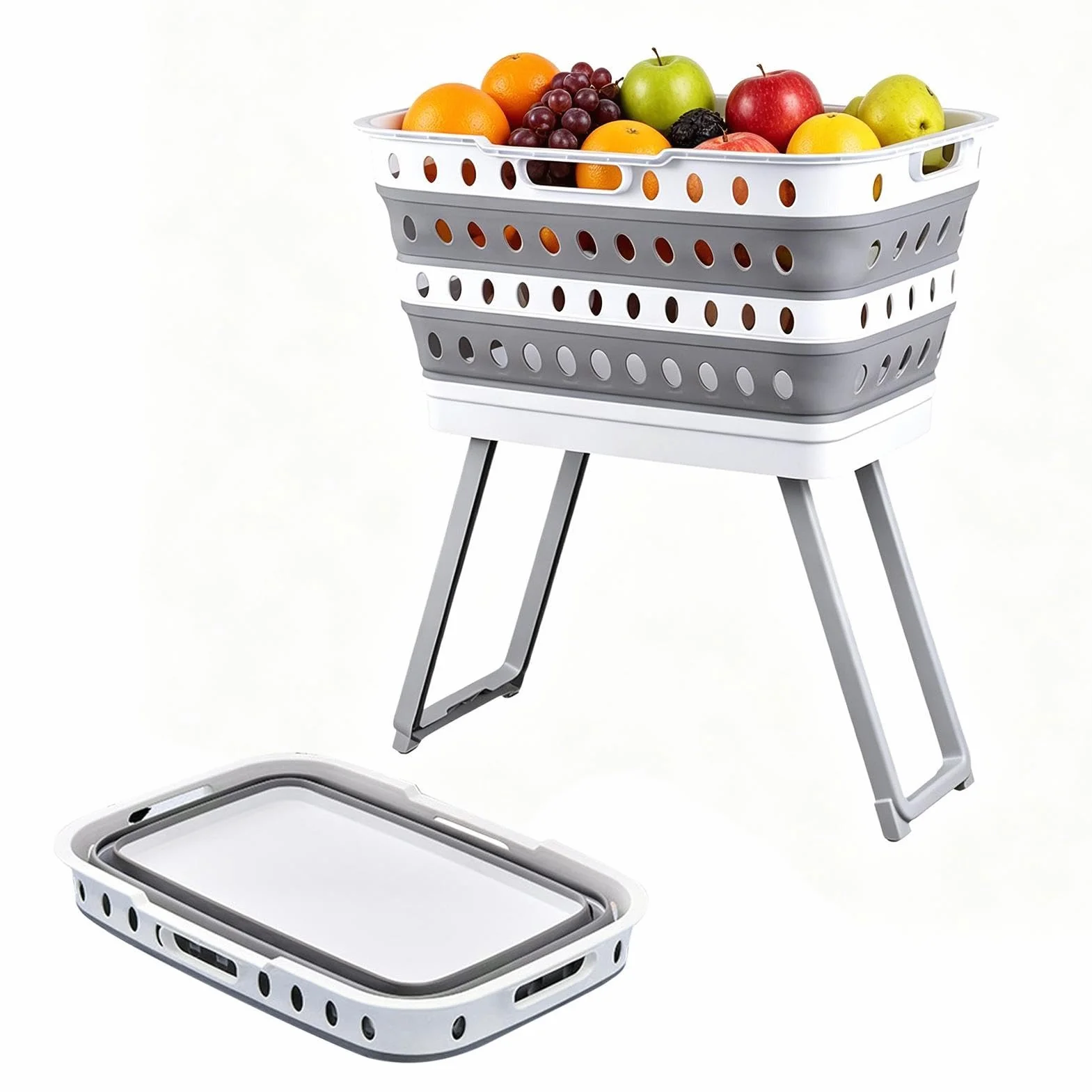 Cestos de Lavandería Cesto de Lavandería Multifuncional Plegable con Patas | Cesta para Ropa Sucia para Baño Universitario Dormitorio Guardería Ropa Interior Lavadero Armario Exterior