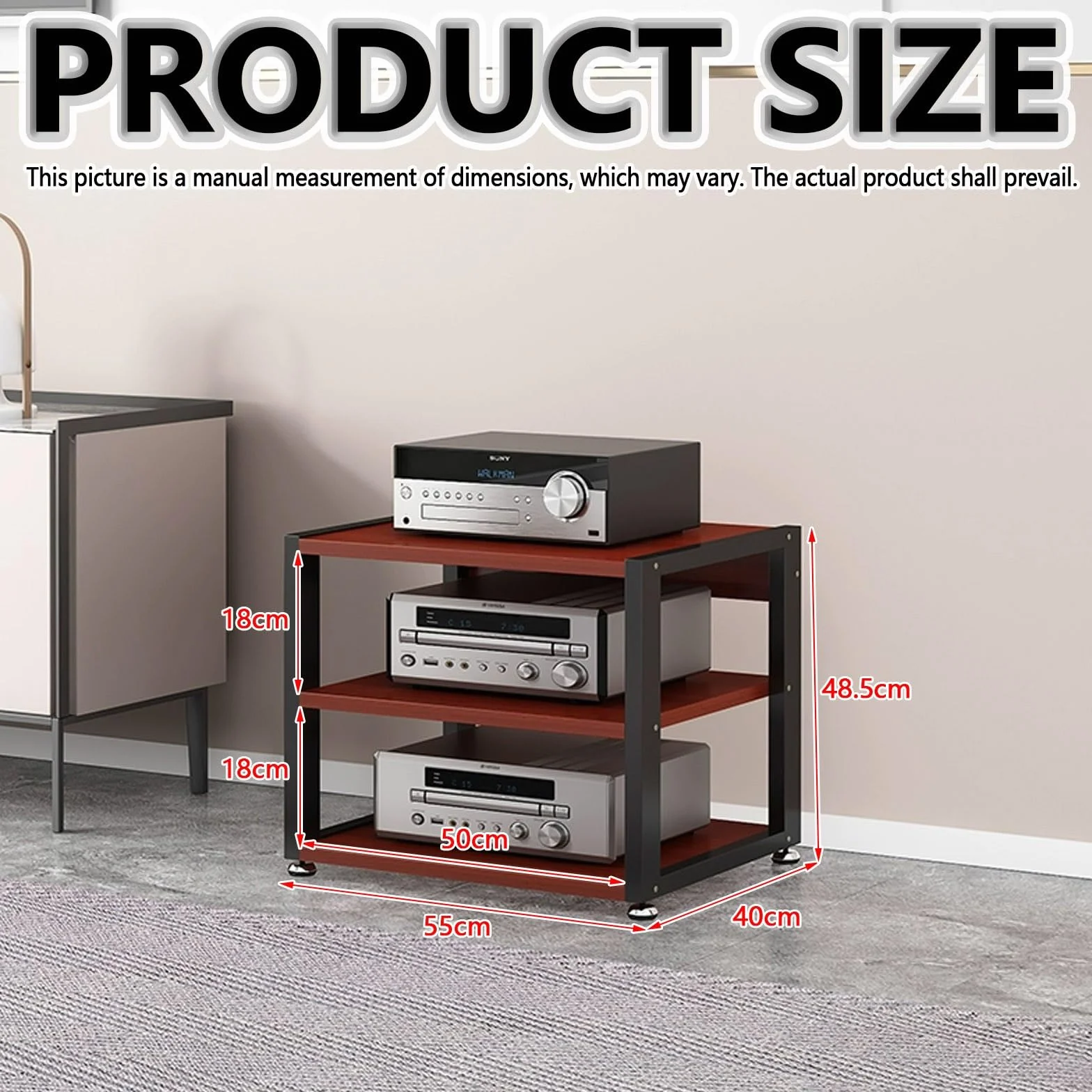 Dormitorio DVD Parlantes estantes, moderno Estante Almacenamiento Componentes Estéreo, Gabinete Almacenamiento Medios, multicapa Estantes Audio Video, sala de estar almacenamiento medios gabinete.