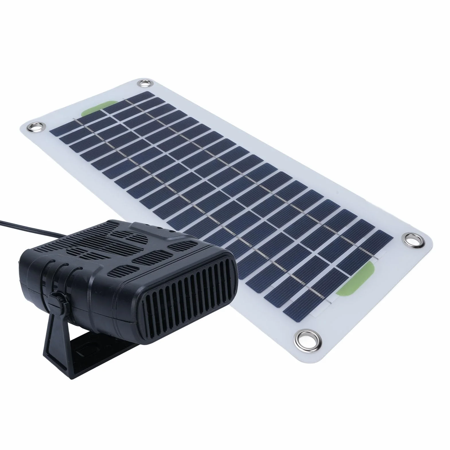 Bewinner Calentador Solar para Gallinero, Calentador Portátil con Energía Solar para Automóvil con Panel Solar de Silicio Monocristalino de 30 W, Calor Espacial Portátil para