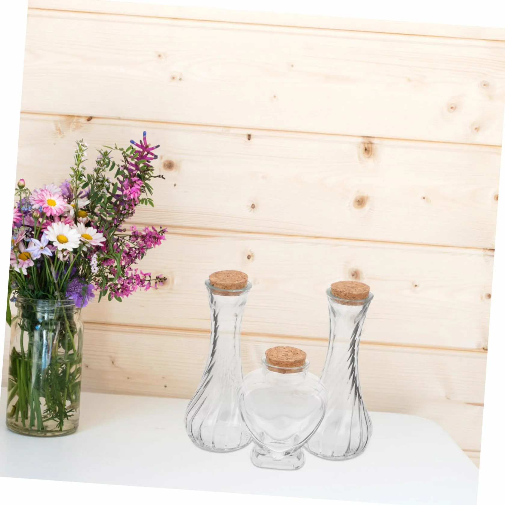 Juego De 3 Botellas Para Ceremonia De Arena Conmemorativa De Boda Kit De 1 Litro Transparente