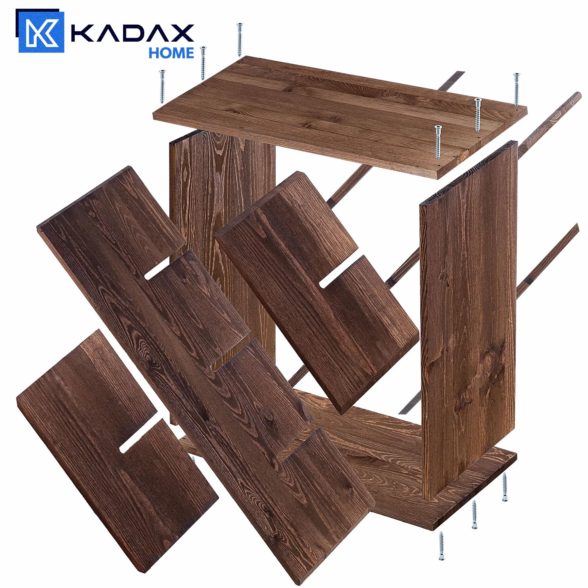 KADAX Botellero de madera, 52 x 25,5 x 104 cm, estante grande para muchas botellas de vino, estante apilable, estante para botellas, armario de vino rústico, estable, ahorra espacio, fabricado en la