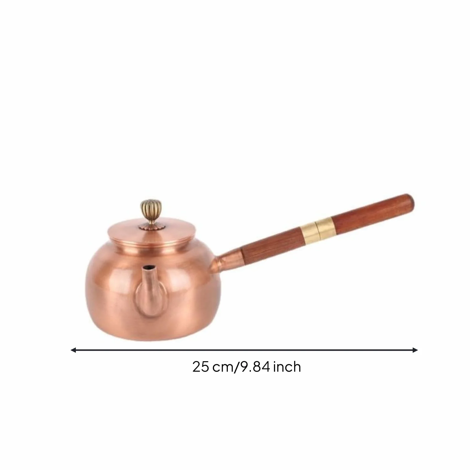 Tetera Cobre Tetera con Mango Compacto Hervidor para Aficionados Al Té, Cocina, style to 4