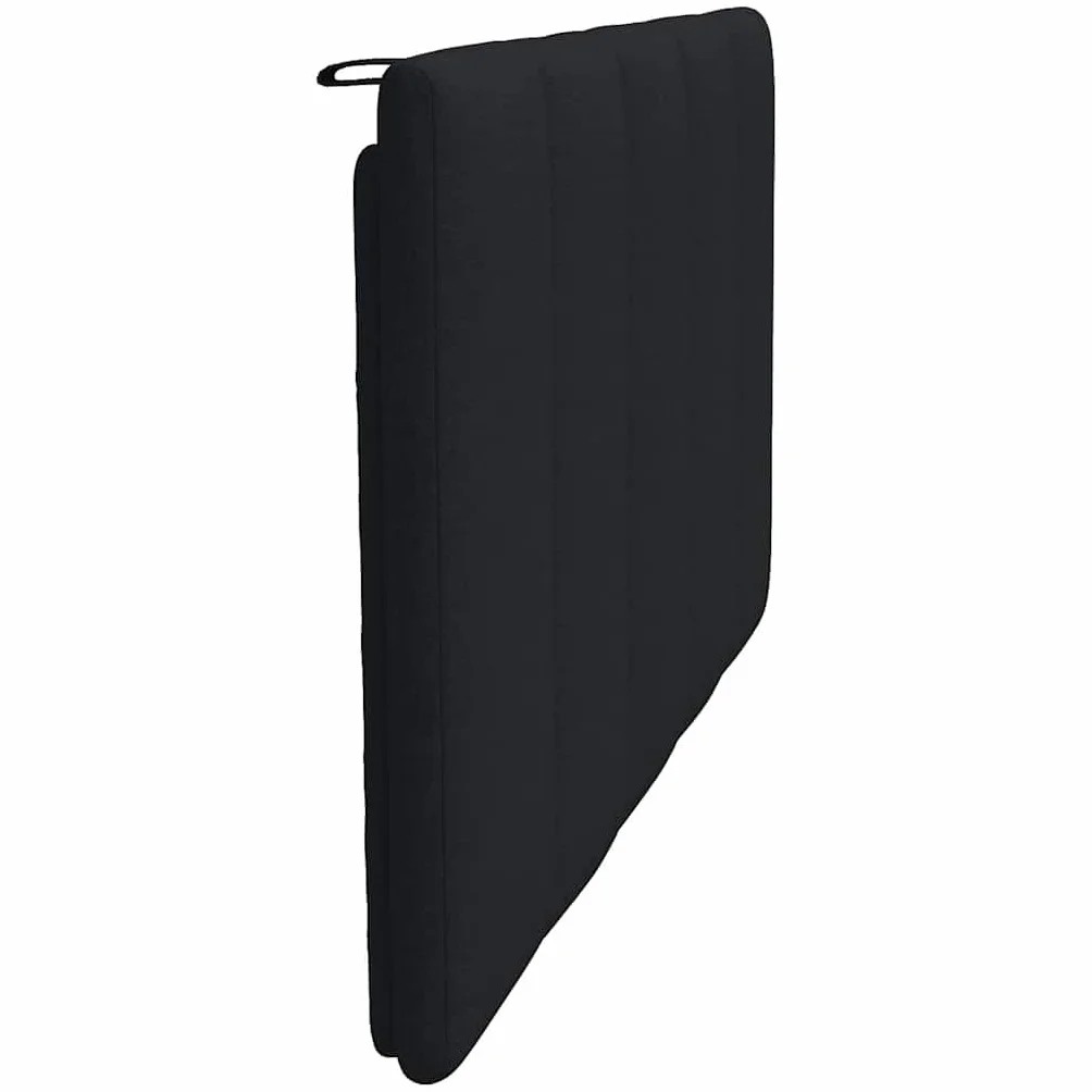 Cabecero Hanko 100 cm negro acolchado cojín de pared de poliéster con para listones LED cómodo respaldo diseño moderno para jóvenes y dormitorios