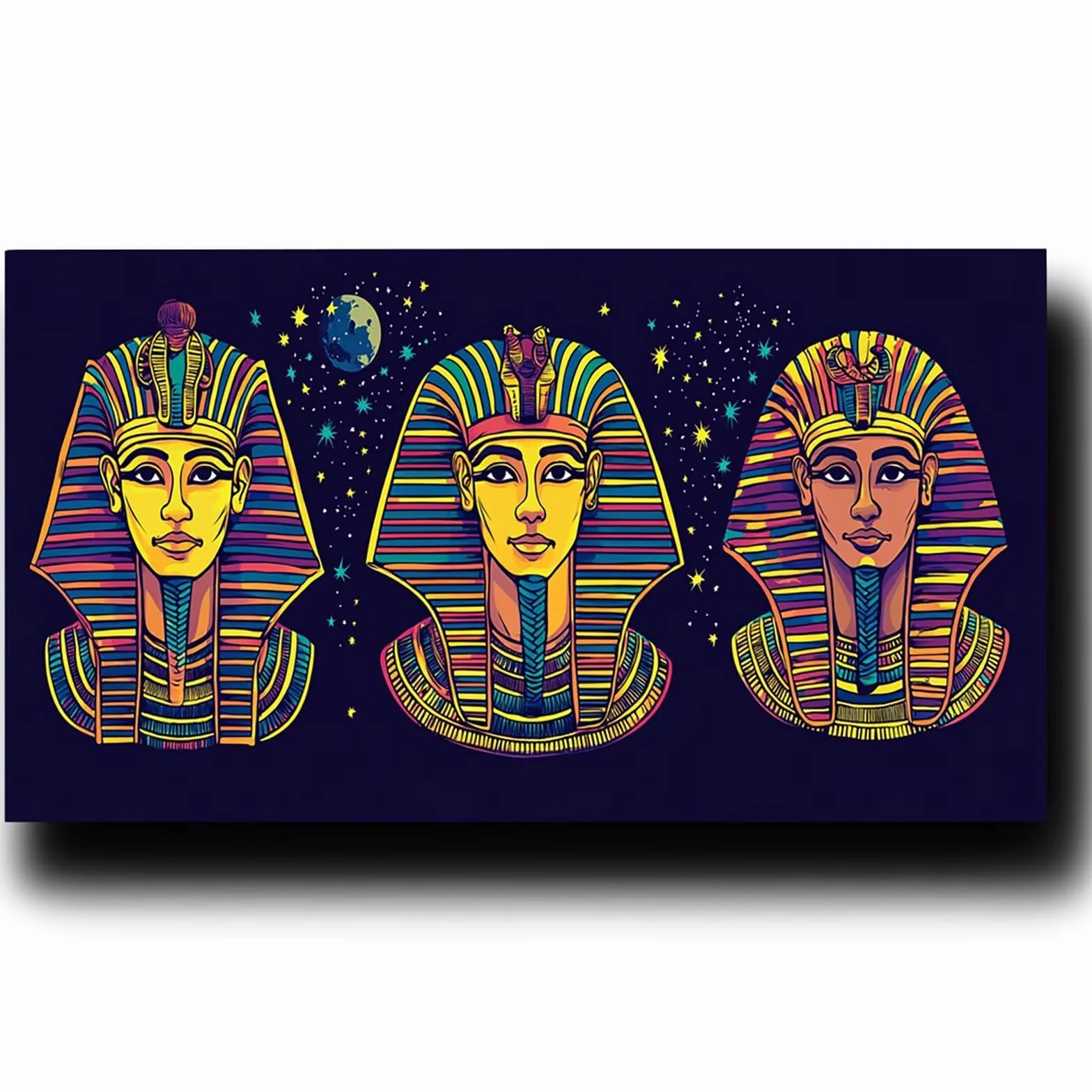 Pintar por Numeros Adultos Egipto, Pintar por Numeros Niños Kit Manualidades Adultos Cielo estrellado Cuadros para Pintar por Numeros Pintura Acrílico, Cuadros Decoracion Salon Modernos 80X160cm 7-0-P