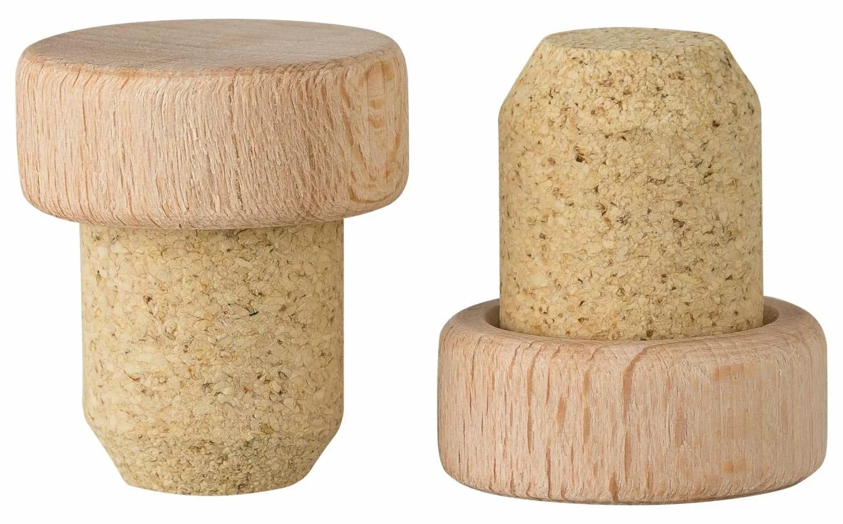 Lote de 100 tapones de corcho con mango de madera, 19,5 mm, prensado, aglomerado, para ginebras, aceites y jugos | de Portugal, tamaño del mango 29 x 12 mm