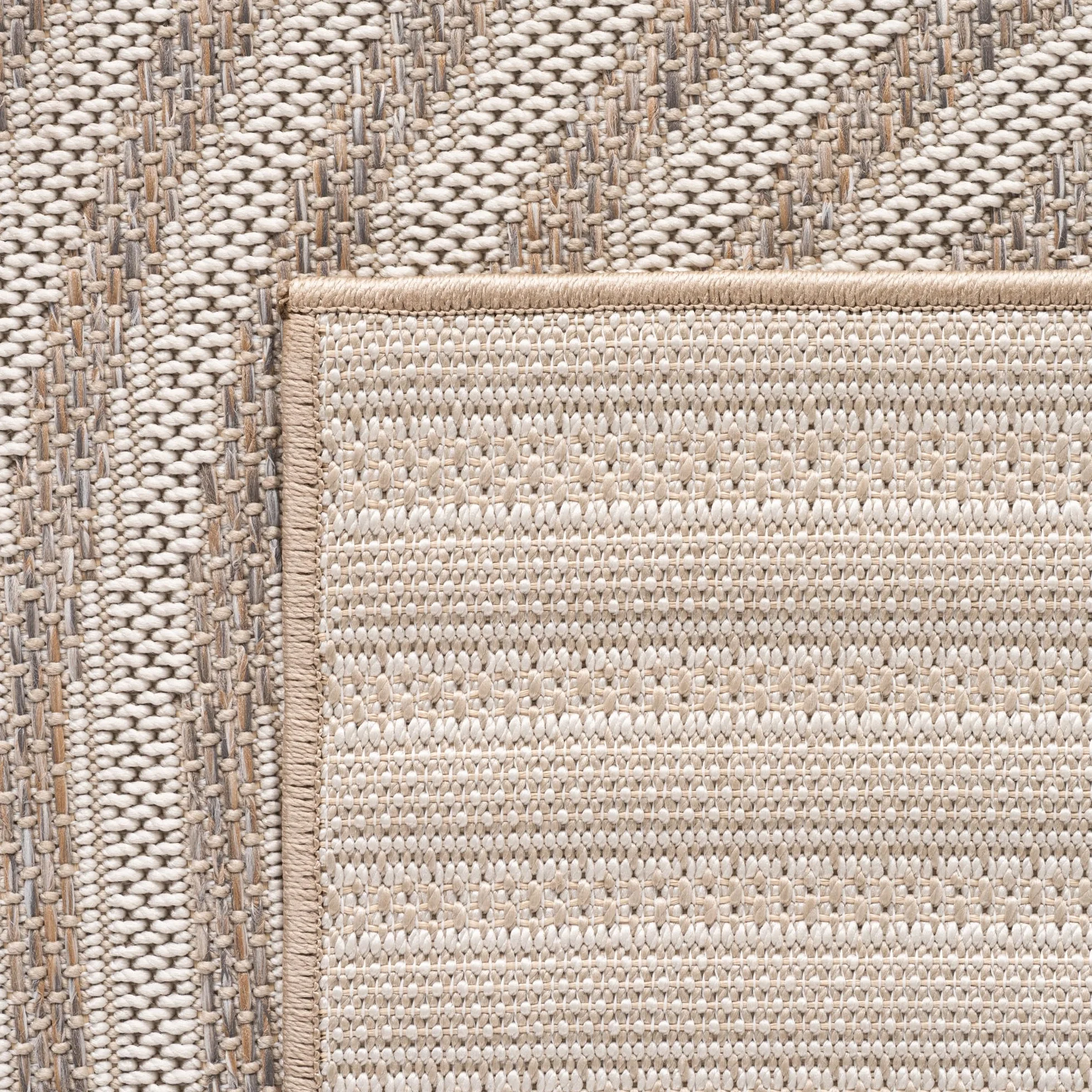 SIMPEX Alfombra Exterior Beige 240x340 cm Resistente a la Intemperie UV Fácil de Limpiar Diseño Escandinavo Boho para Cocina Balcón Terraza Jardín