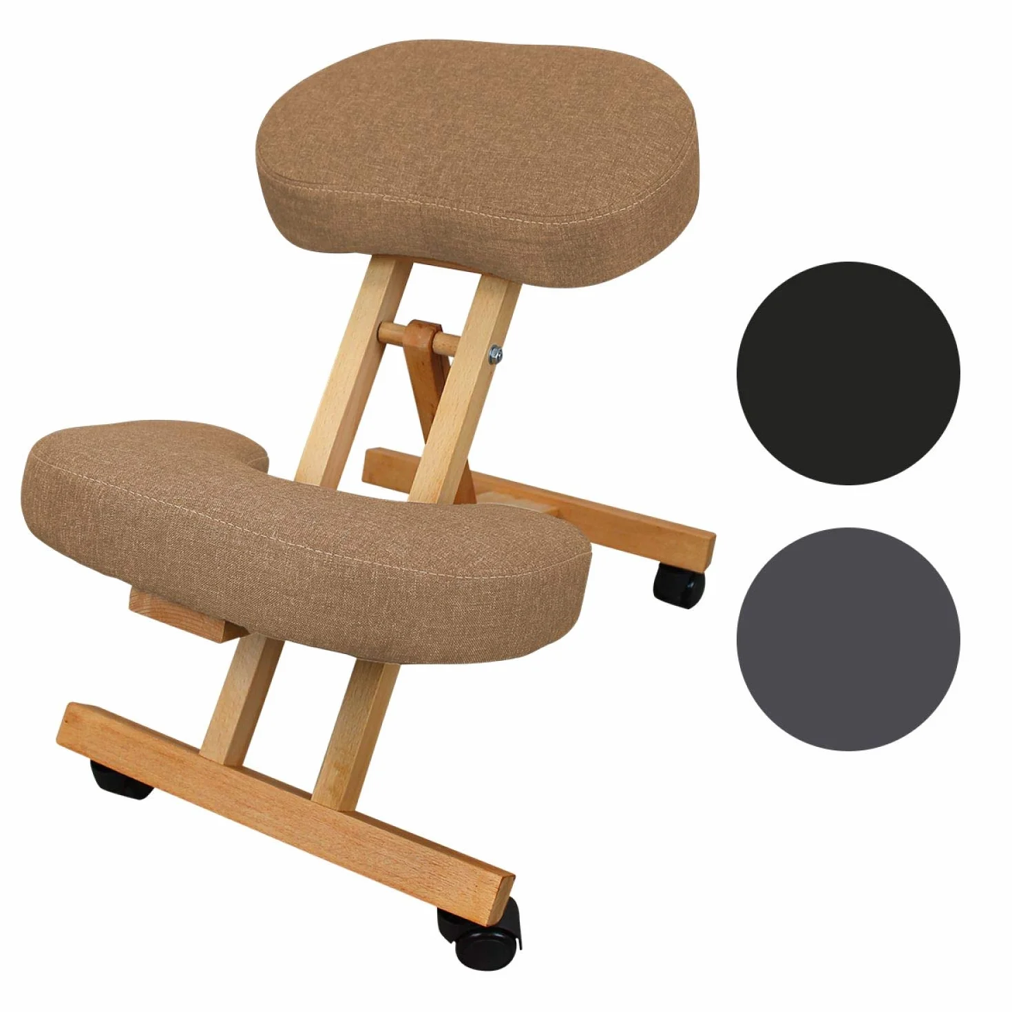 Vivezen – Taburete ergonómico – Asiento de rodilla de madera plegable y ajustable, 3 colores