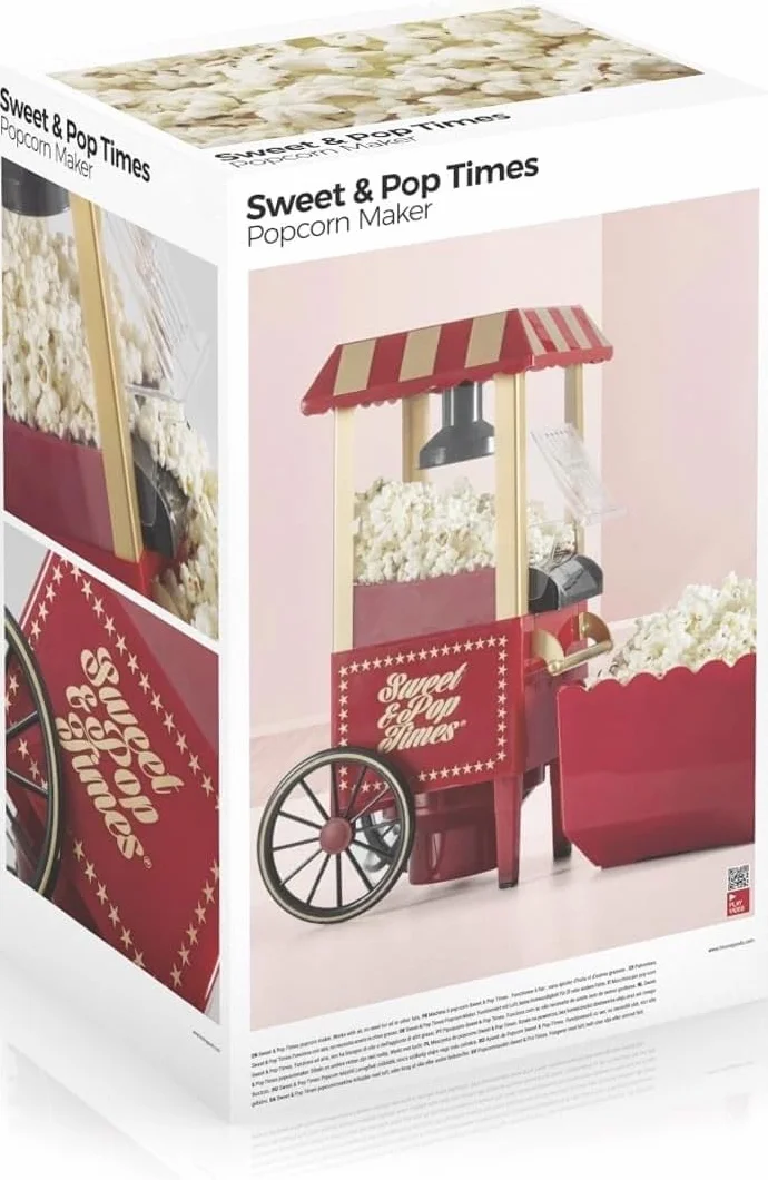 SA Products Máquina para hacer palomitas de maíz de carnaval, máquina para hacer palomitas de maíz Nostalgia, máquina para hacer palomitas de maíz con aire caliente de noche de película, máquina