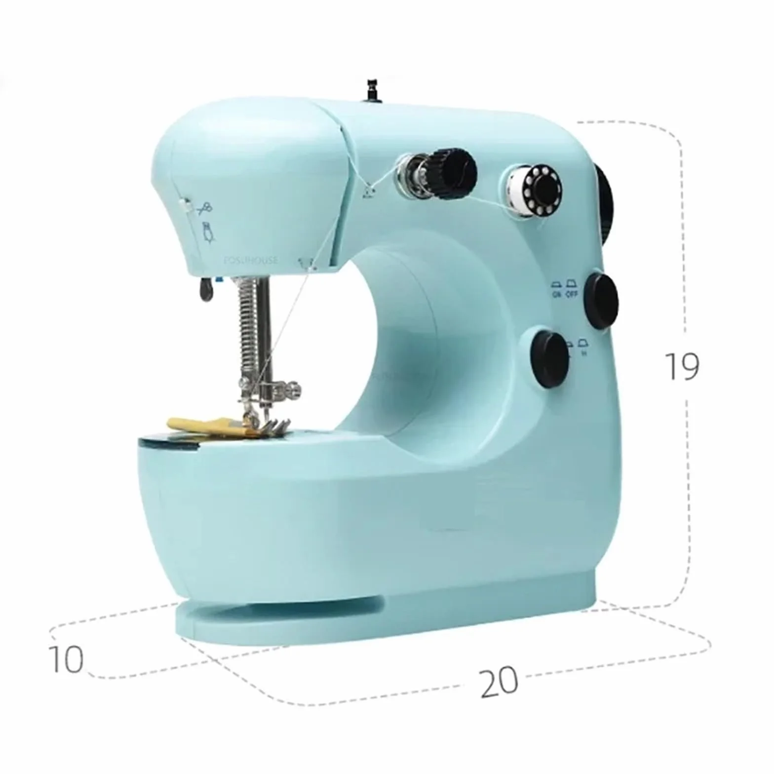 Máquina de Coser, máquina de Coser portátil, minimáquina de Coser multifunción para el hogar con Pedal, eléctrica de Mano, Suministros de Costura para Ropa DIY