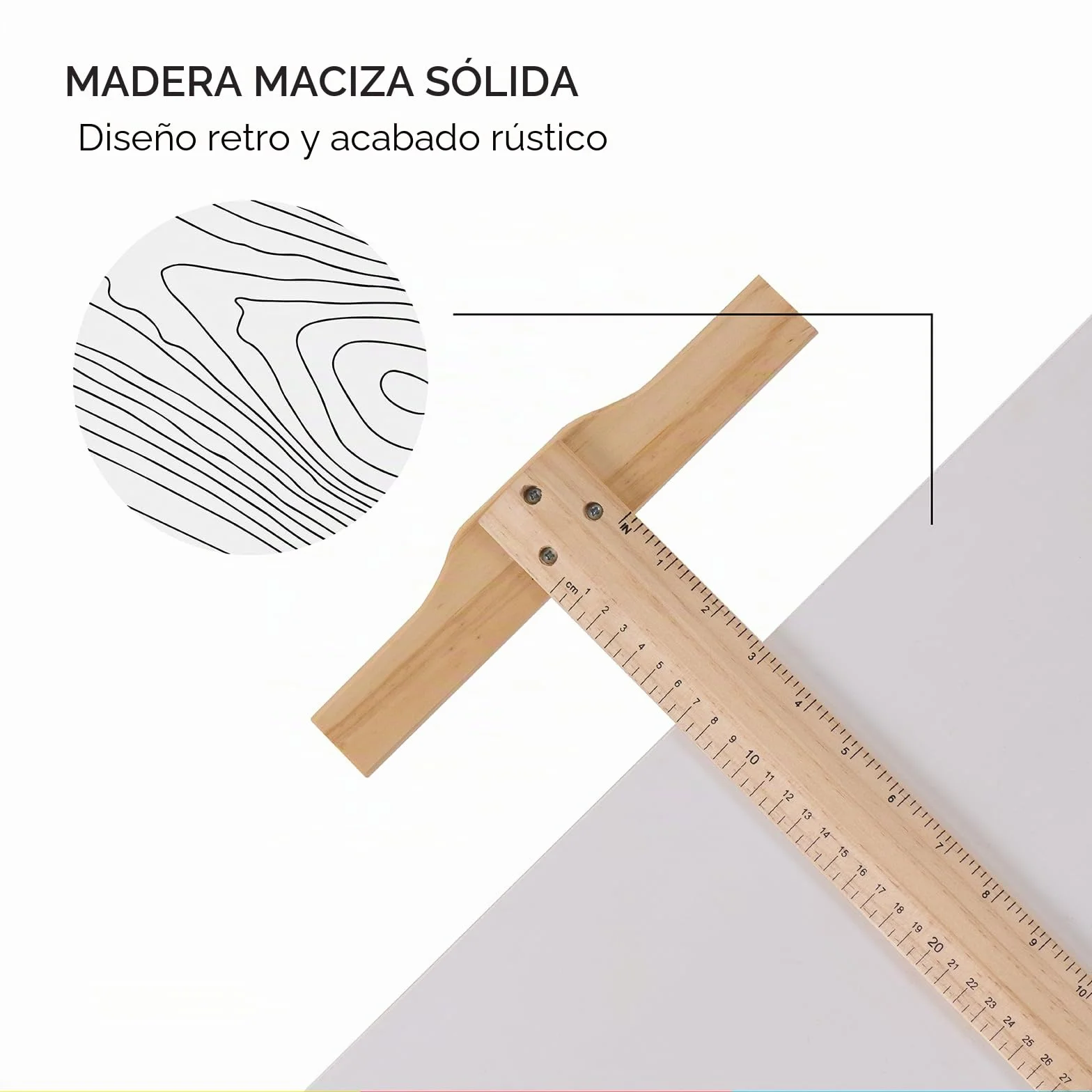 MEEDEN Mesa de Dibujo de Madera con Taburete: Mesa de Pintura Ajustable en Altura de 90 x 60 cm - Escritorio Inclinable para Artistas y Pintores - de Dibujo para Arte y Manualidades