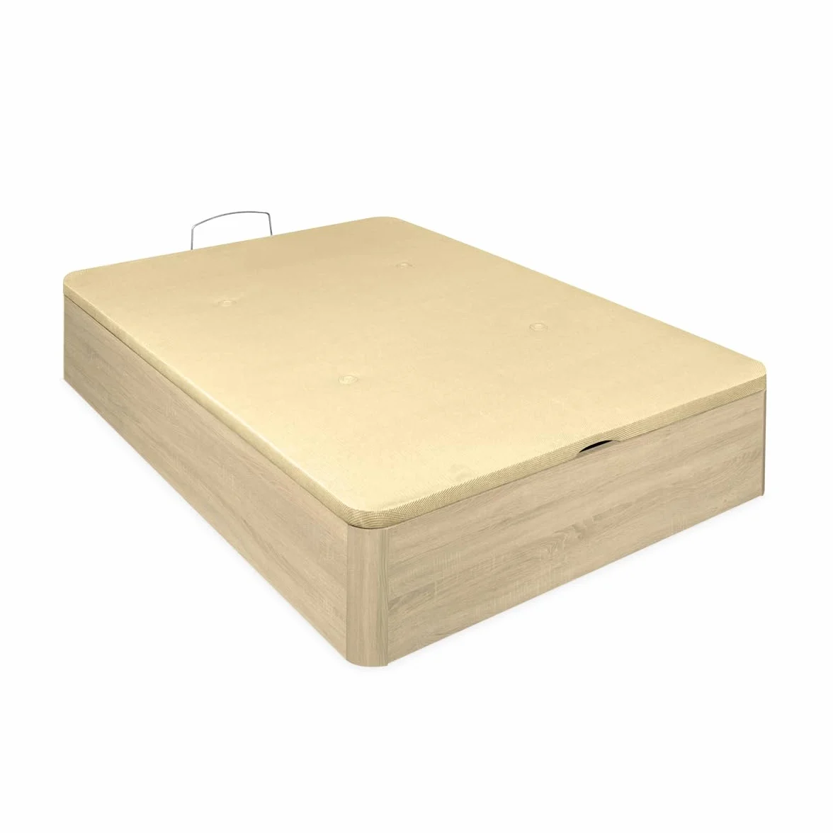 Somnia - Canapé Abatible Súper Reforzado Gran Capacidad con Tapa Transpirable, Esquinas Redondeadas, 135 x 190, Cambria