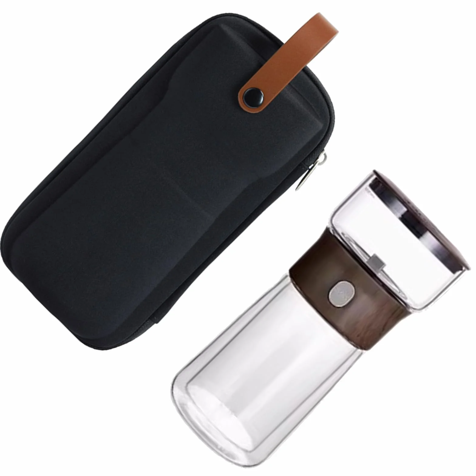 Infusor de té portátil de sola porción con estructura de preparación de grifo y plan de verificación de derrames para un excelente amante del té constantemente