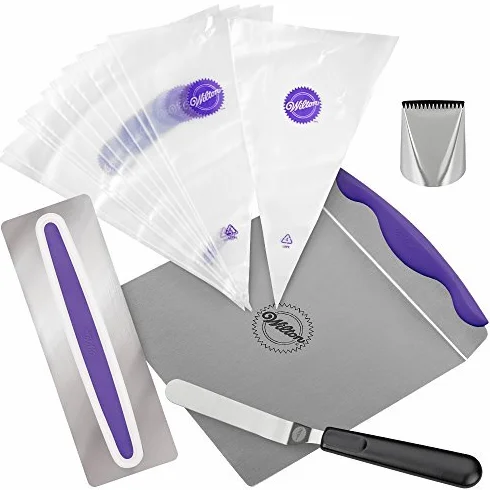 Wilton 2104-3641 Kit básico para decoración de tartas, principiantes, 16 piezas, surtido