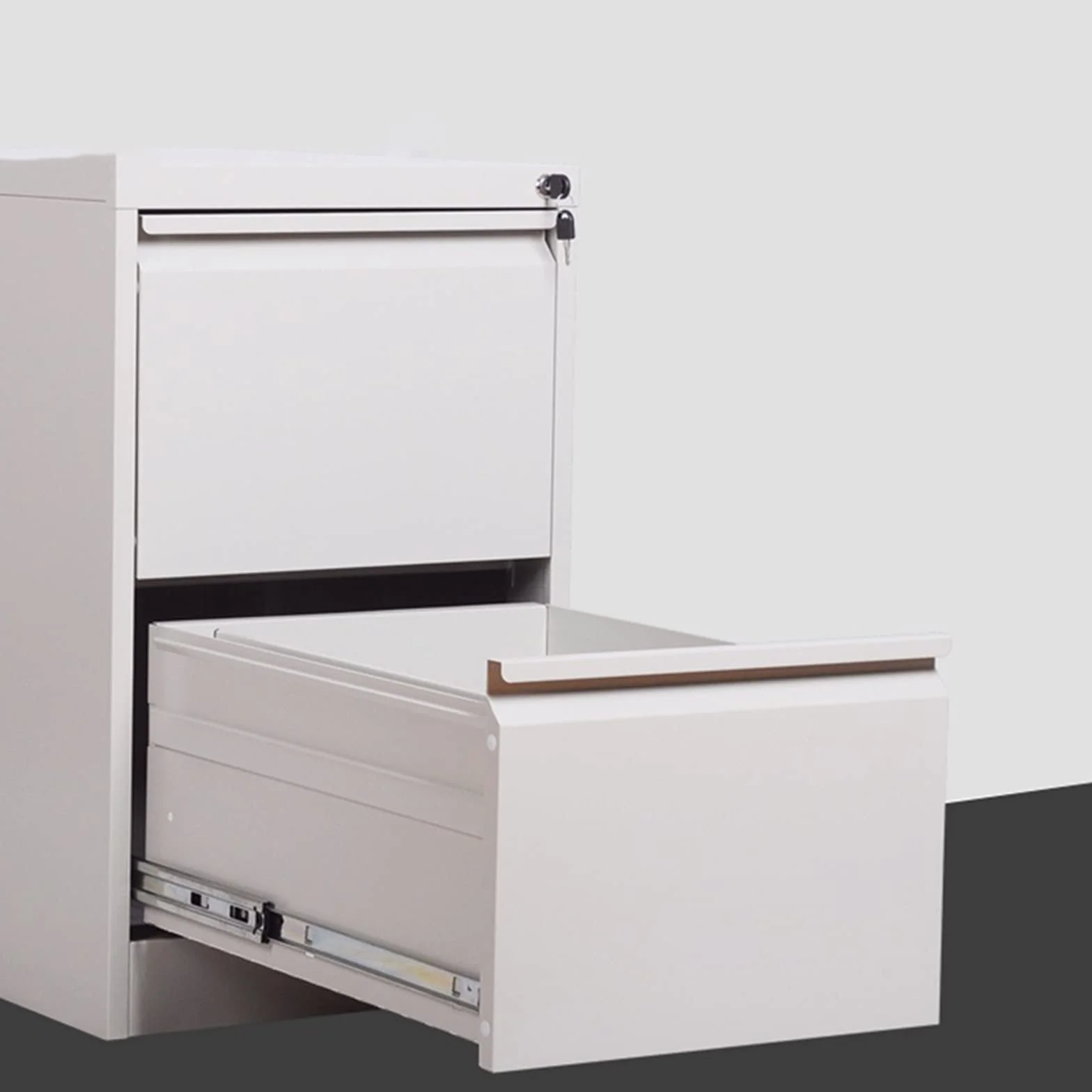 Elegante archivador de metal de 4 cajones, elegante solución de almacenamiento para archivos y suministros de oficina y hogar, diseño minimalista moderno y ahorra espacio