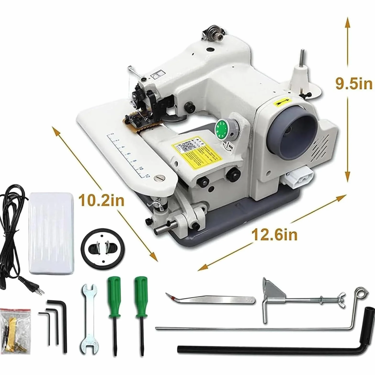 Máquina profesional de dobladillo de punto ciego, máquinas portátiles de dobladillo de punto ciego, máquina de coser y bordar, velocidad de 1200 rpm, paso de aguja de 3 a 8 mm, punto de cadena de hilo