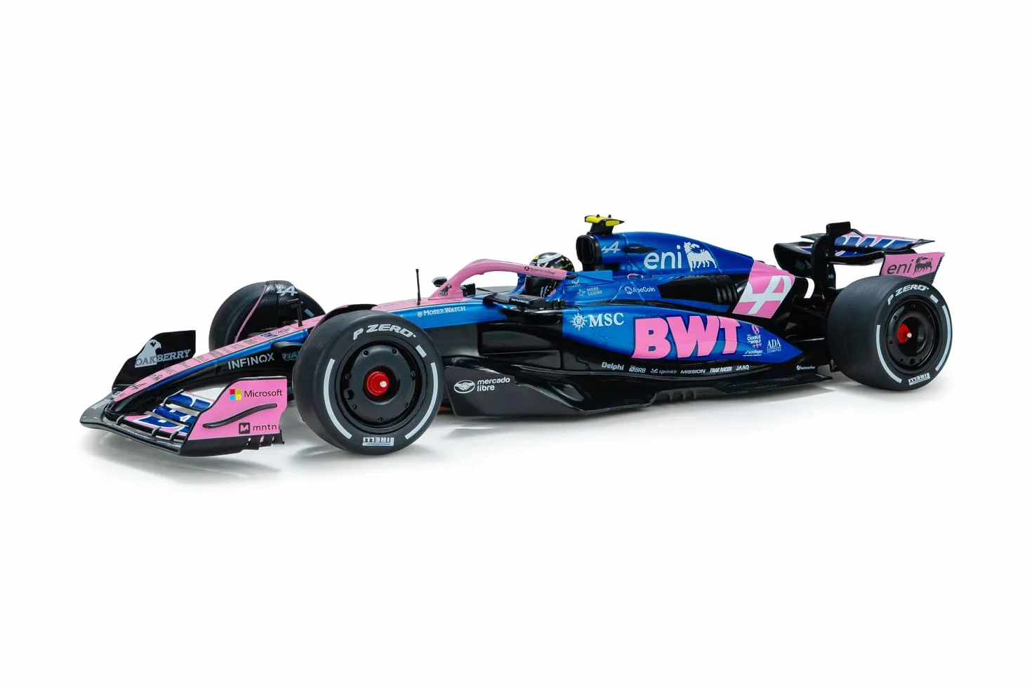 Solido Alpine A525#7 GP China 2025 1:18 - Die-Cast Fórmula 1 Modelo Coche Conductor J. Doohan Azul Coleccionista Caja Ventana con Base de Plástico
