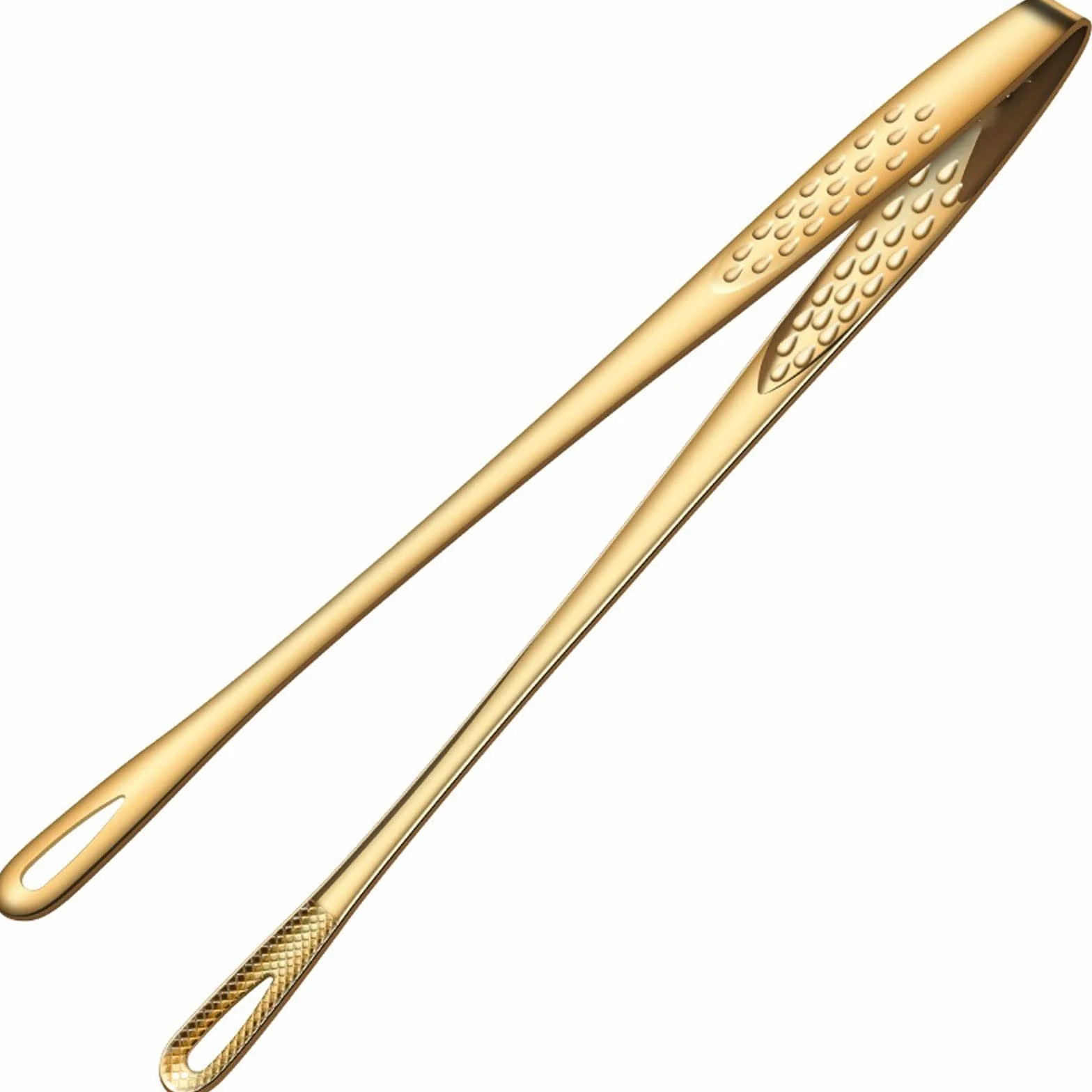 Pinzas de Cocina Pinzas de Barbacoa de Acero Inoxidable Pinzas de Comida de Cocina Pinzas portátiles para Barbacoa Pinzas para Servir Buffet Clip Herramienta de Cocina (Oro)