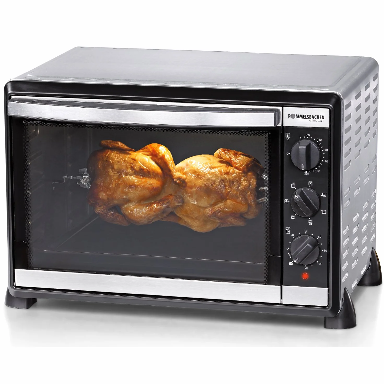 Rommelsbacher BG 1805/E - Horno para asado, 1800 W, color plata
