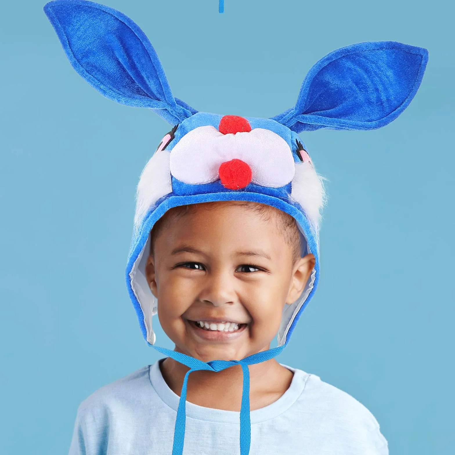 SEWACC 5 Piezas Sombrero de Conejo Azul de Poliéster para Disfraz, Cómodo y Fácil de Limpiar, Adecuado para Fiestas de Halloween y Celebraciones Familiares
