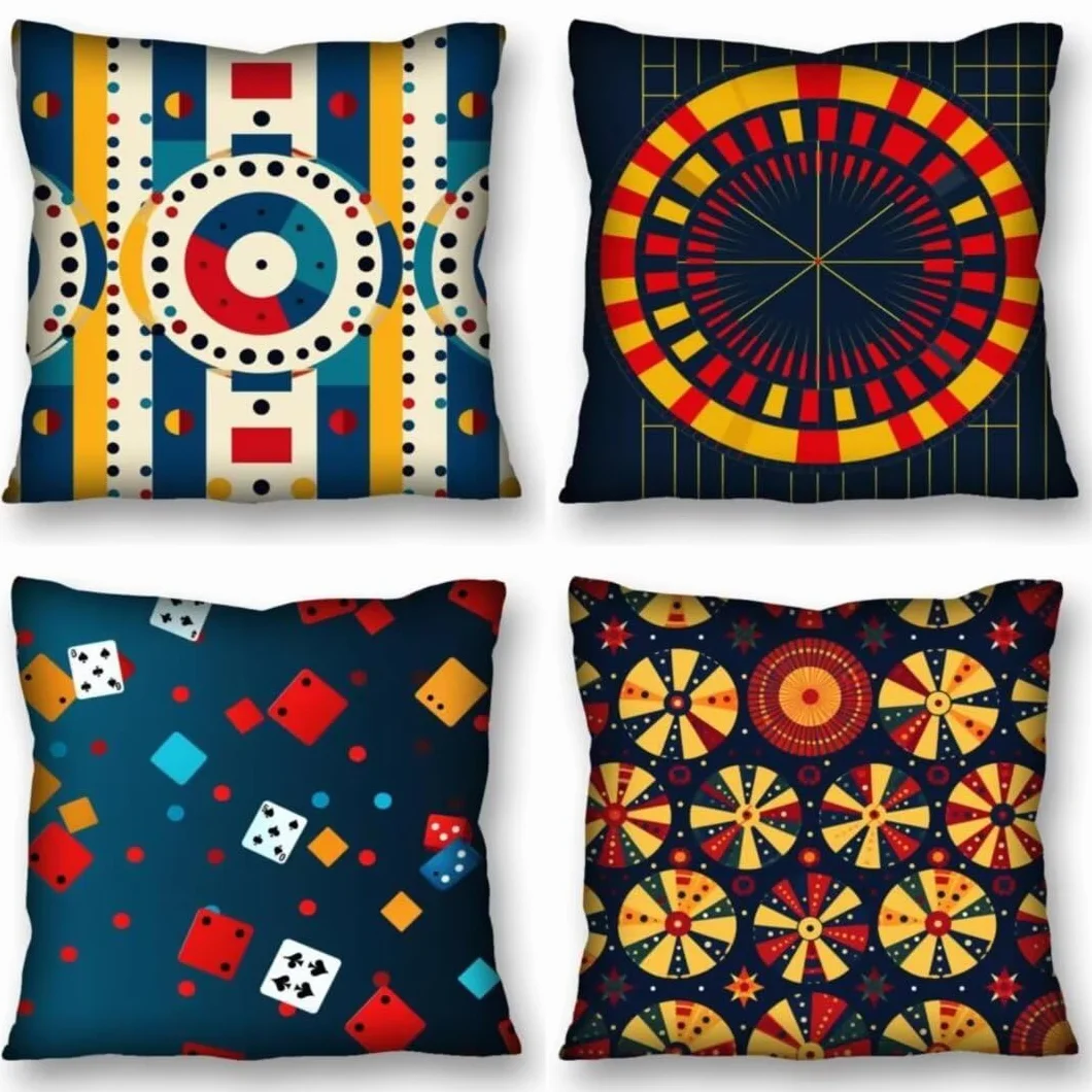Juego de 4 Fundas de Cojines 70x70 cm Cojines abstracto redondo Funda Cojin Cuadrados de Lino Fundas Cojines Sofá Cojines Decorativos para Salón Sofá Dormitorio Coche Jardín Decoración del Hogar