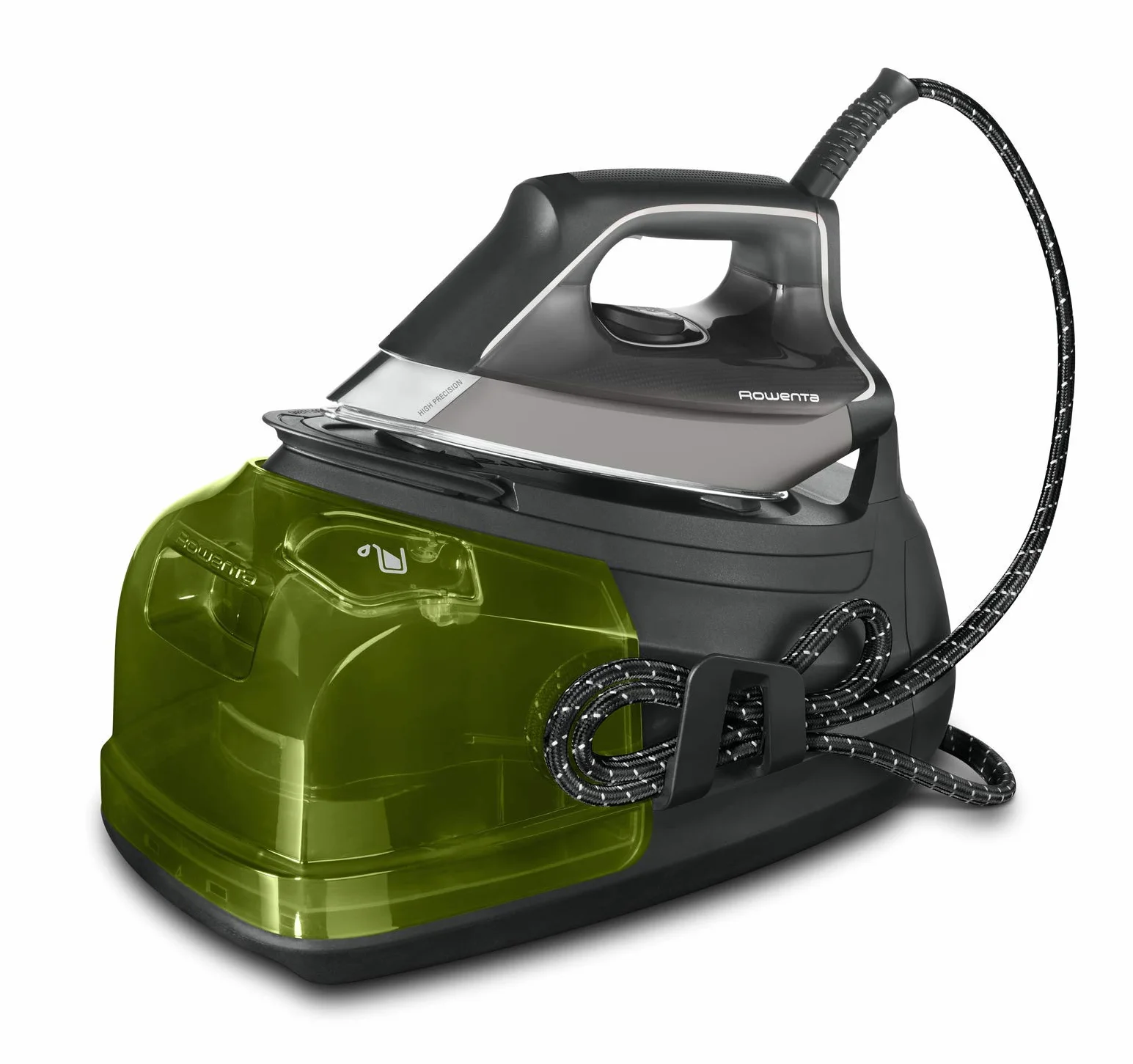 Rowenta Perfect Steam Pro DG8626F0 - Centro de planchado (2400 W, Golpe 450, vapor 120 g/min, suela Microsteam Laser 400, función ECO), color negro (Reacondicionado)