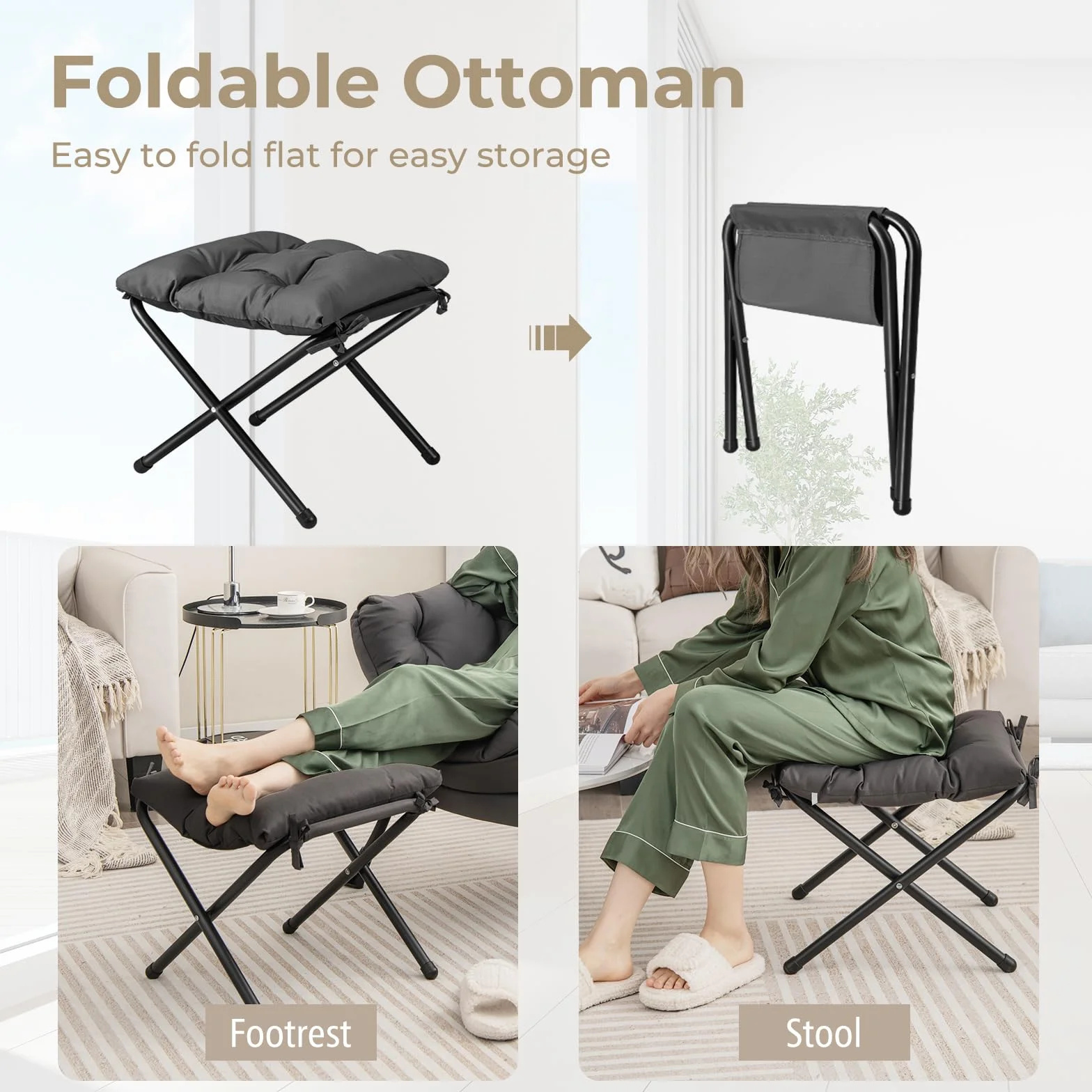 HOMASIS Sillón Relax Reclinable Orejero, Butaca de Salón de Lectura con Bolsillo Lateral para Dormitorio, Oficina, Soporta hasta 150 kg, 81x75x94,5cm