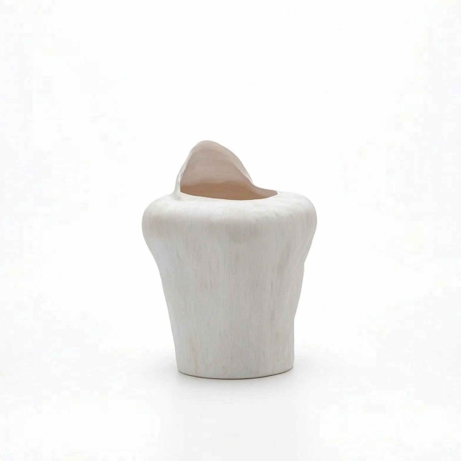 MagiDeal Jarrón de Cerámica Florero Escultural Vaso Decorativo Centro de Mesa Barro con Pátina Artesanal y Acabado Mate Que, Blanco Retro, B款, 27 27 H33cm