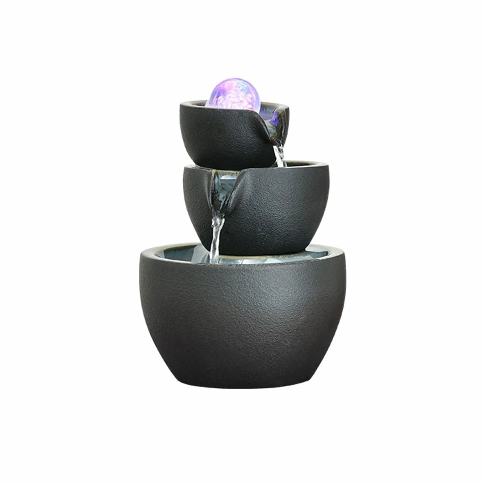 Fuente de Interior Fuente de circulación de cerámica pequeña for Mesa de Centro, Fuente de Agua de Escritorio, Adornos de Feng Shui for Sala de Estar, Entrada de Oficina Fuente de Mesa