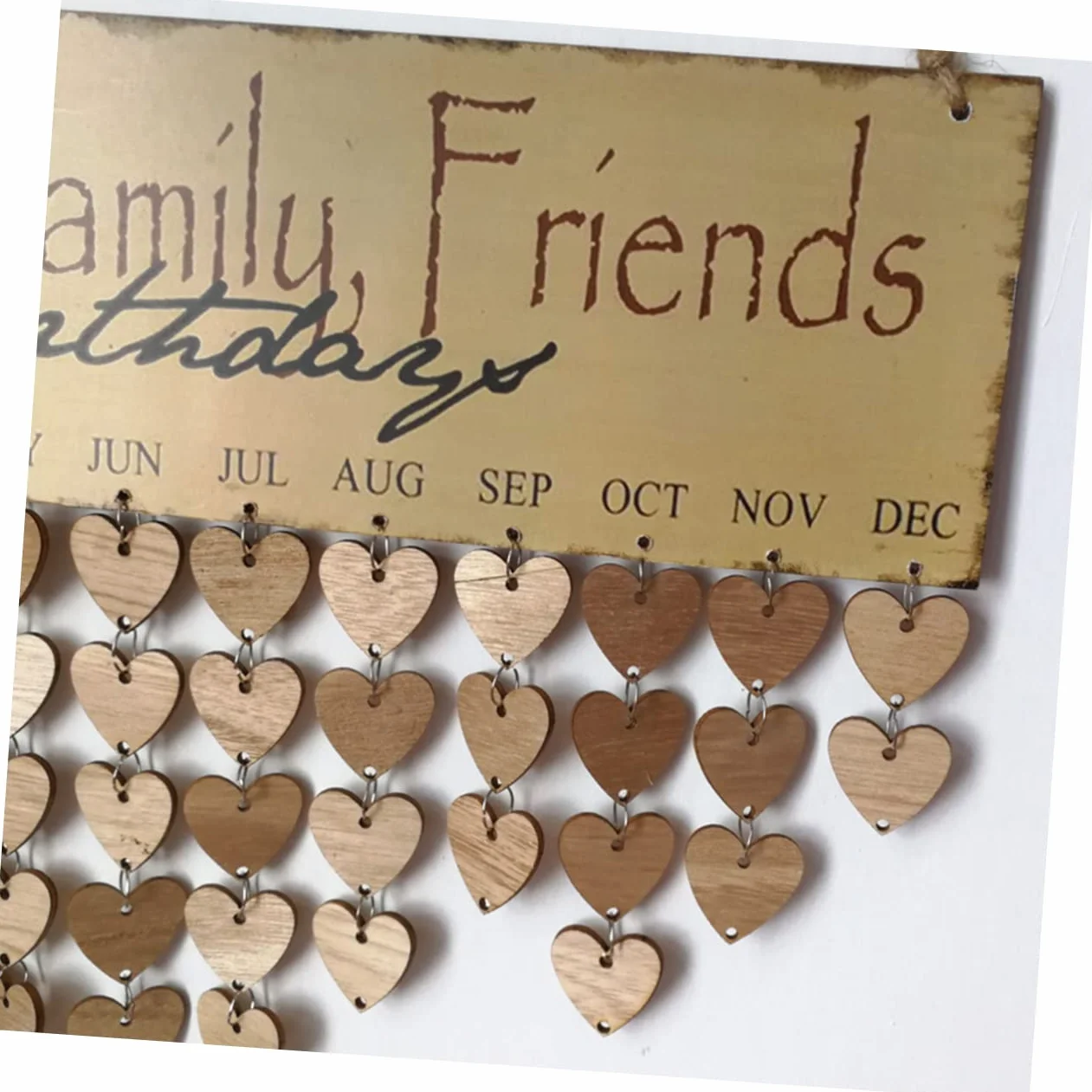 PRETYZOOM Calendario De Tablero De Madera De 3 Piezas Calendarios Personalizados Un Aniversario Fe Familia Amigos Decoración Calendario DIY Decorar Recuerdo Conmemorativo Decoración Rubor