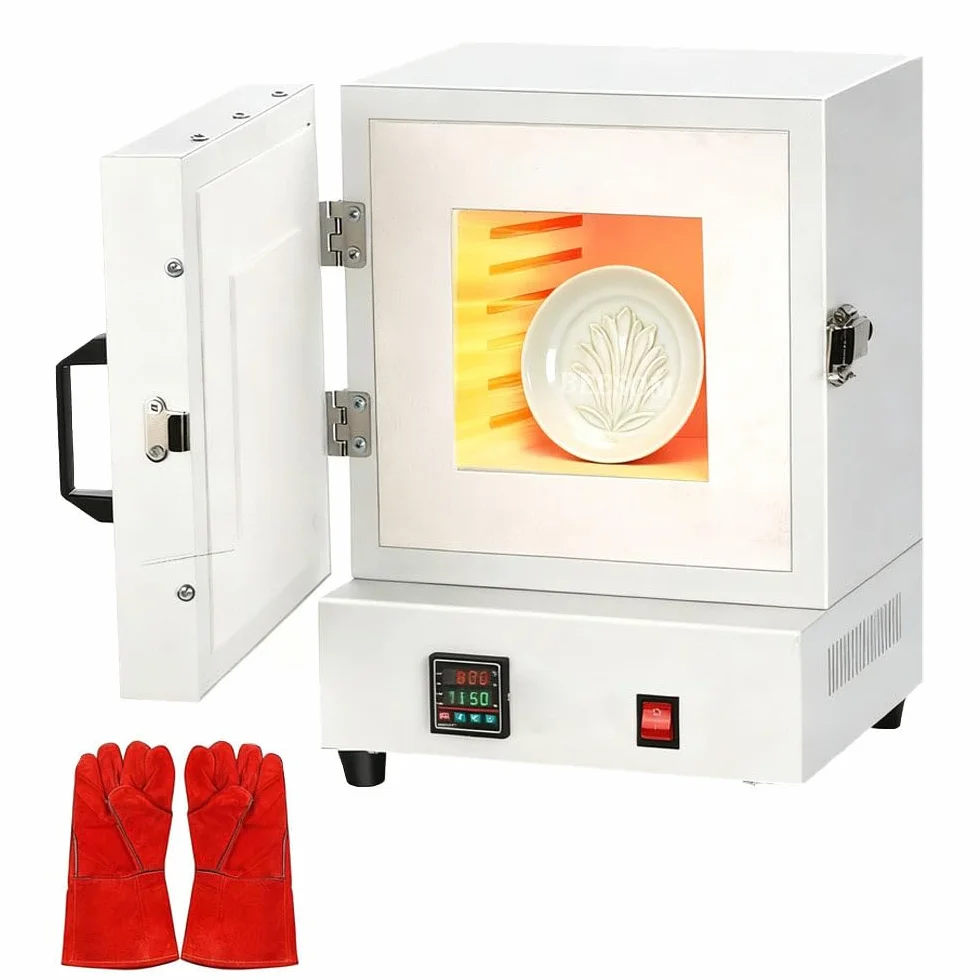 Horno Ceramica 2000w,Horno Mufla Eléctrico De Resistencia,1150°c Alta Temperatura,para Tratamiento Joyas,Vocción Cerámica Y Laboratorio
