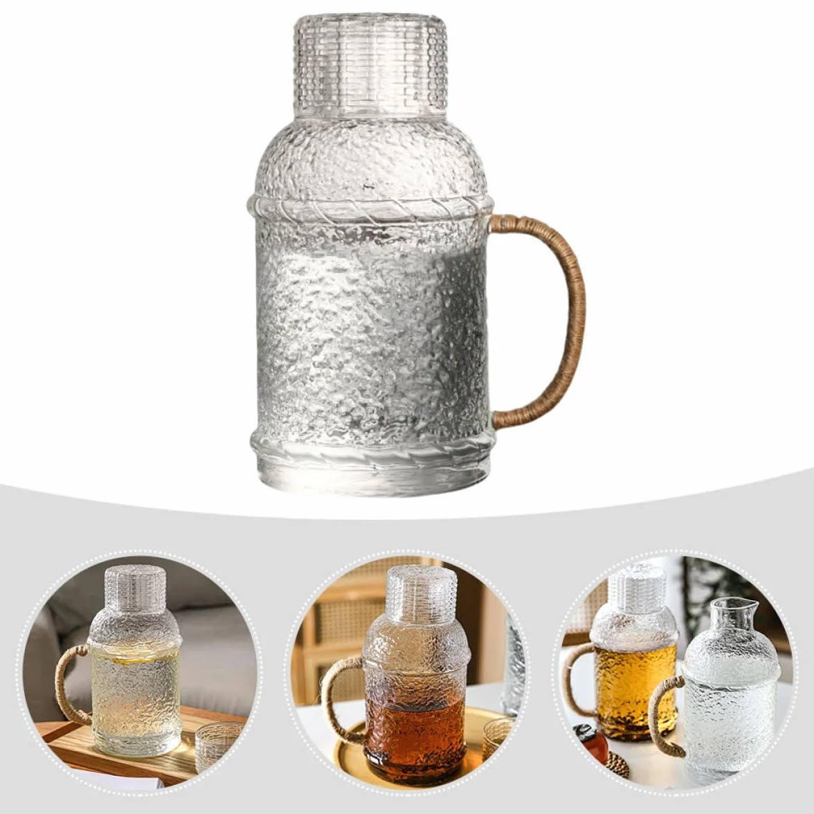 Gadpiparty Jarra de Resistente a Altas y Golpes para Agua Fría de 2l Juego de Jarra Enfriadora Adecuado para Fiestas Servir Hogar