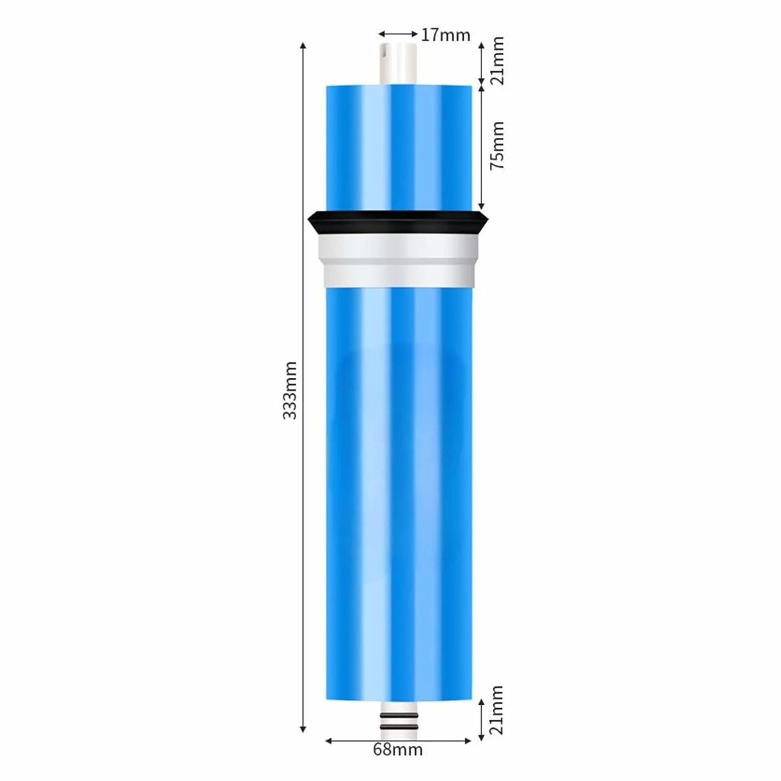 Membrana de ósmosis inversa 600 GPD, 3013-600, 3" x 13", repuesto for RO, 1/2 unidades en el sabor del agua. Fácil instalación