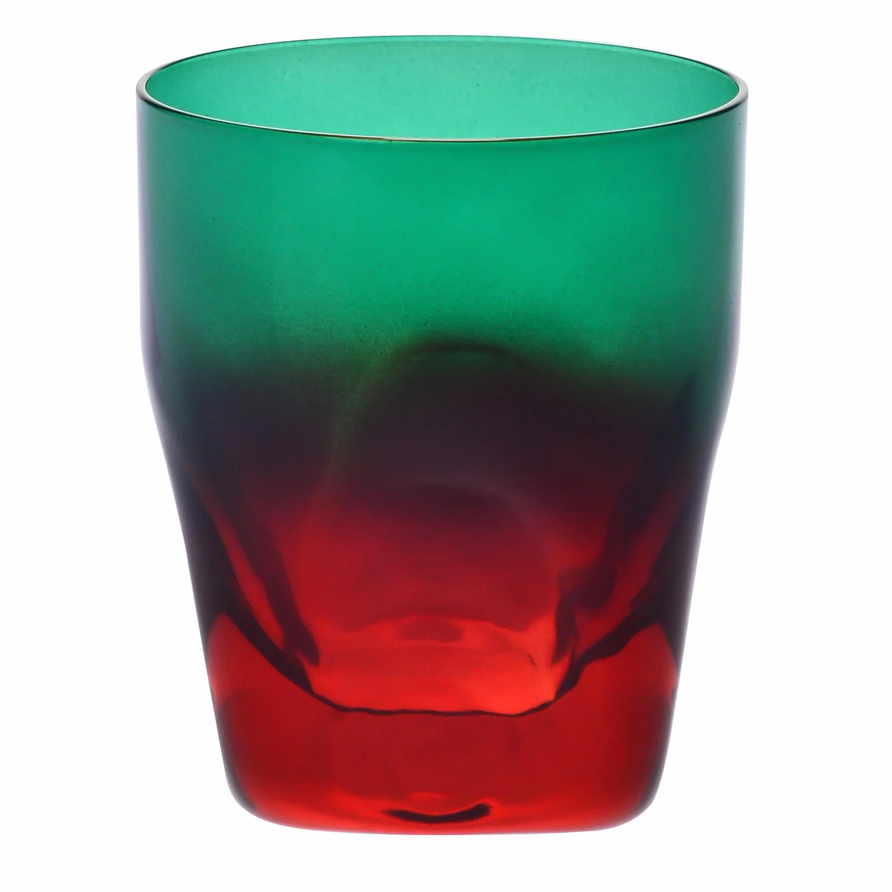Krosno – Vasos de whisky, Cócteles y Bebidas 260 ml – Set de 4 unidades en 4 colores únicos – Colección Aurora – Cristal sin Plomo – Pintados a Mano