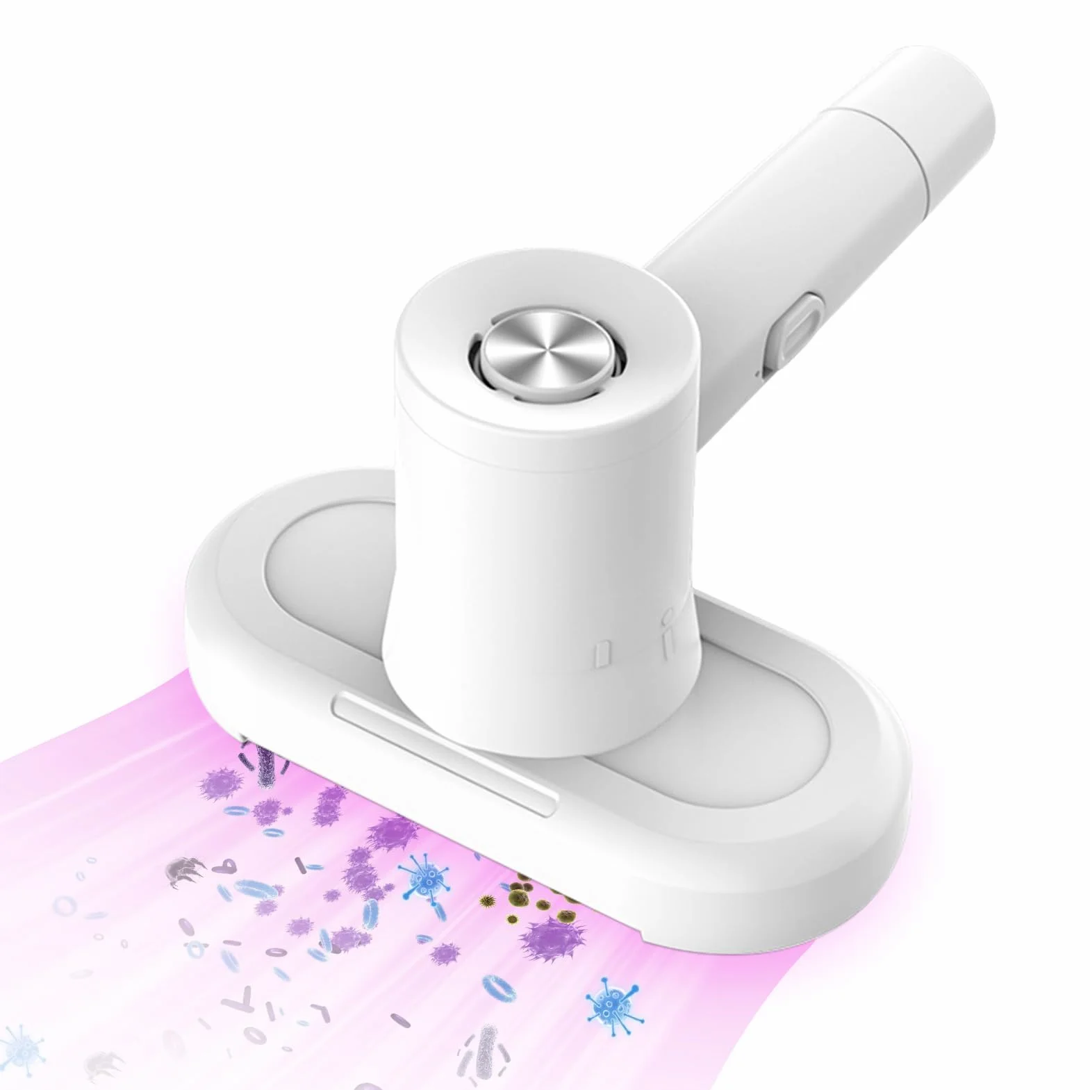 Yaasier Aspirador de Ácaros, Mini Aspirador Antiácaros para Colchones con Luz UV, Aspiradora de Mano con Filtro HEPA para Colchones, Camas, Sofás de Tela, Almohadas, Alfombras