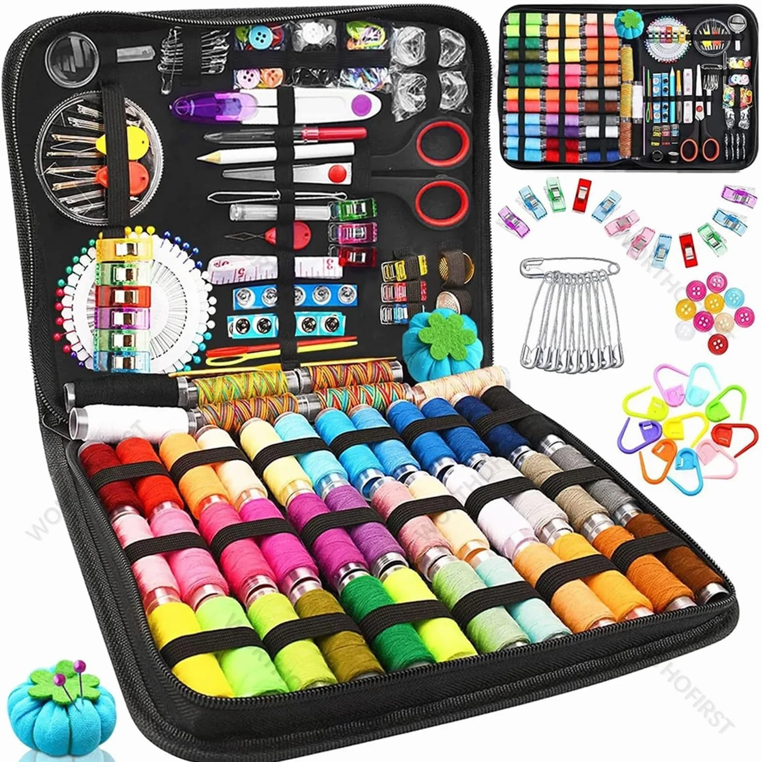Kit de Costura Juego de Caja Costura Multifuncional for Bricolaje, portátil, for Coser a Mano, Herramientas Bordado, Accesorios for el hogar(304Pcs)