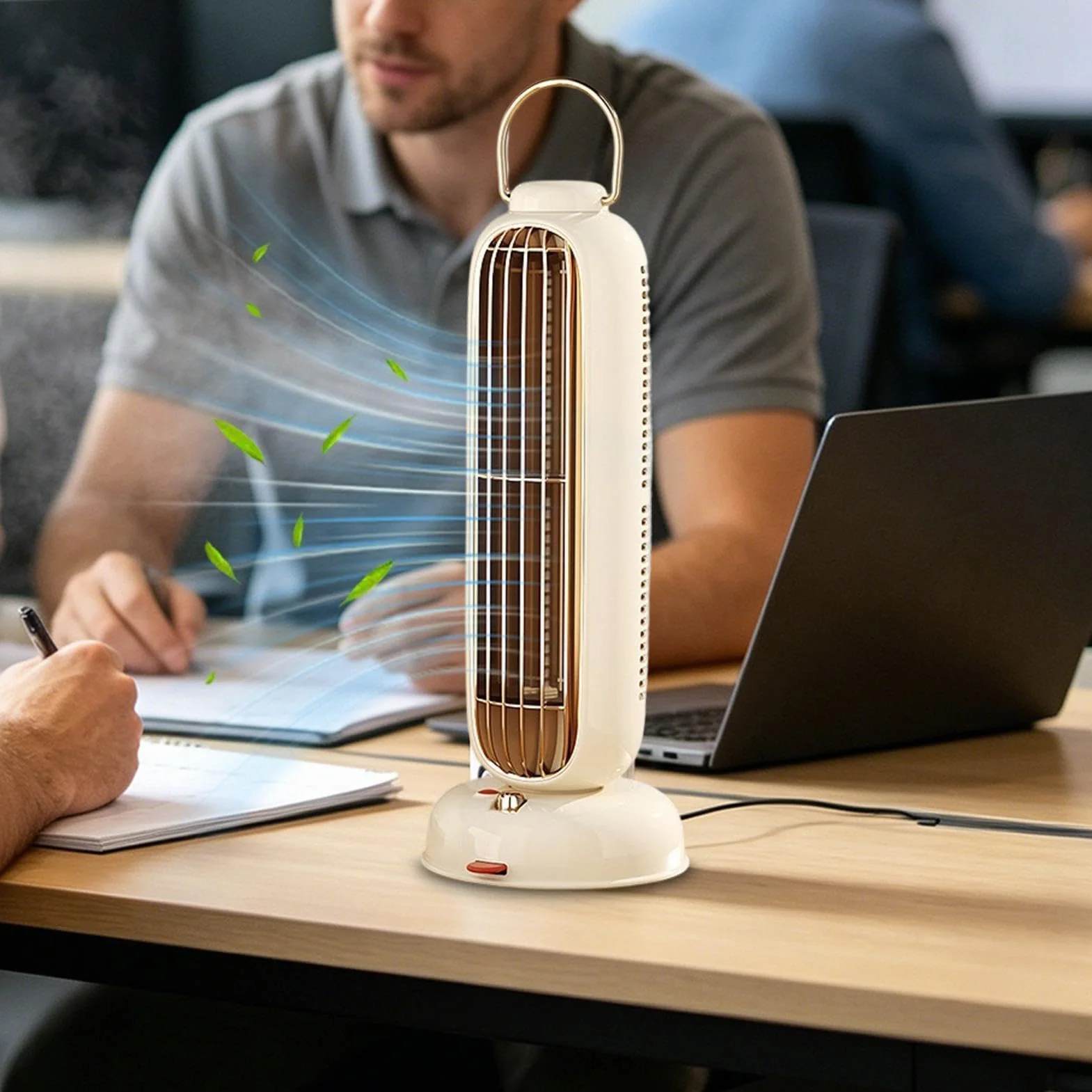 Ventilador de torre para el dormitorio Diseño Sin Aspas De 3 Velocidades Y | Ventilador De Pie Con Oscilación Para En Dormitorio, Oficina, Salón, Hogar, Interior, Escrito