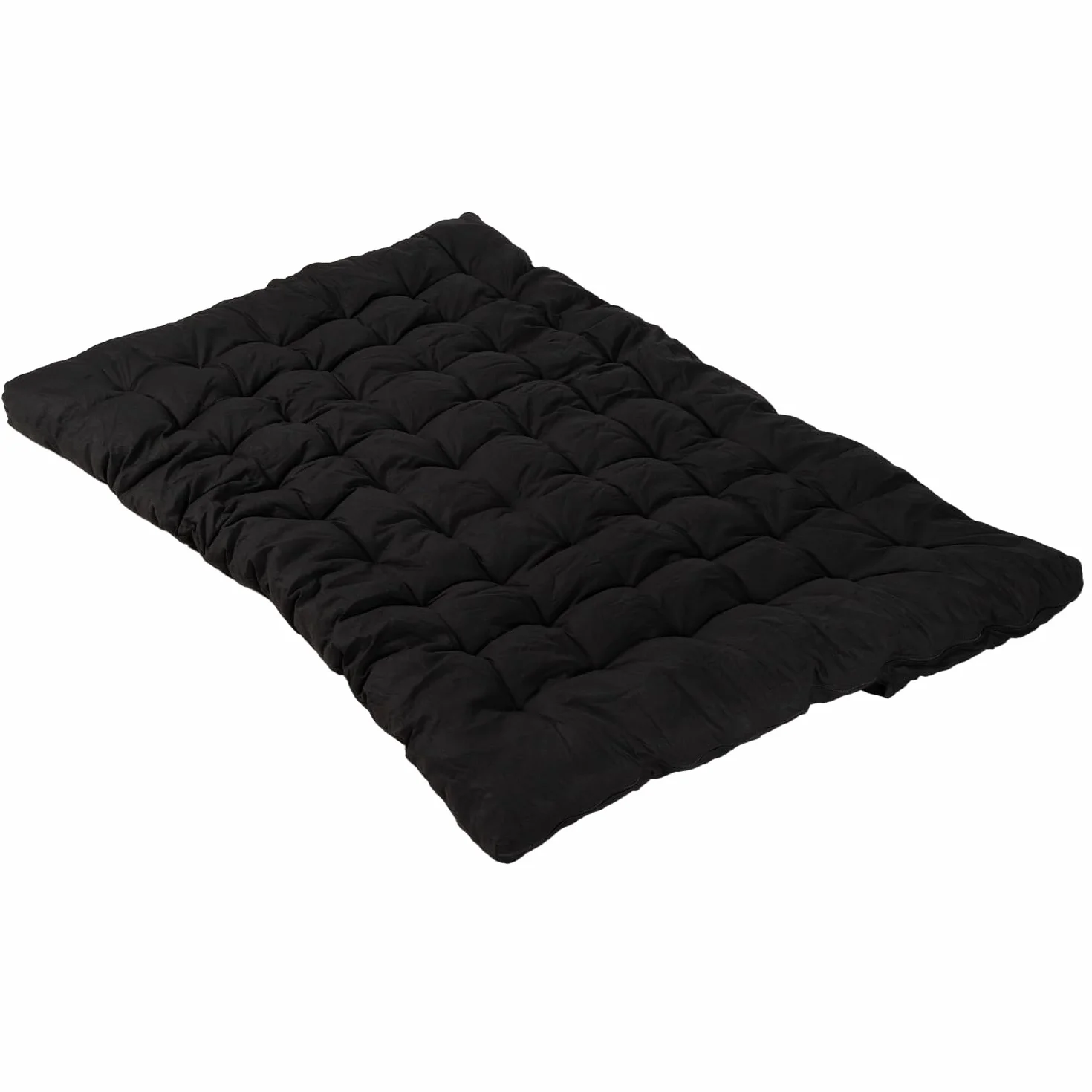 MEUBLE Cosy Futón Portátil Plegable de 2 Plazas, Colchón 135 x 190 x 10 cm, Negro