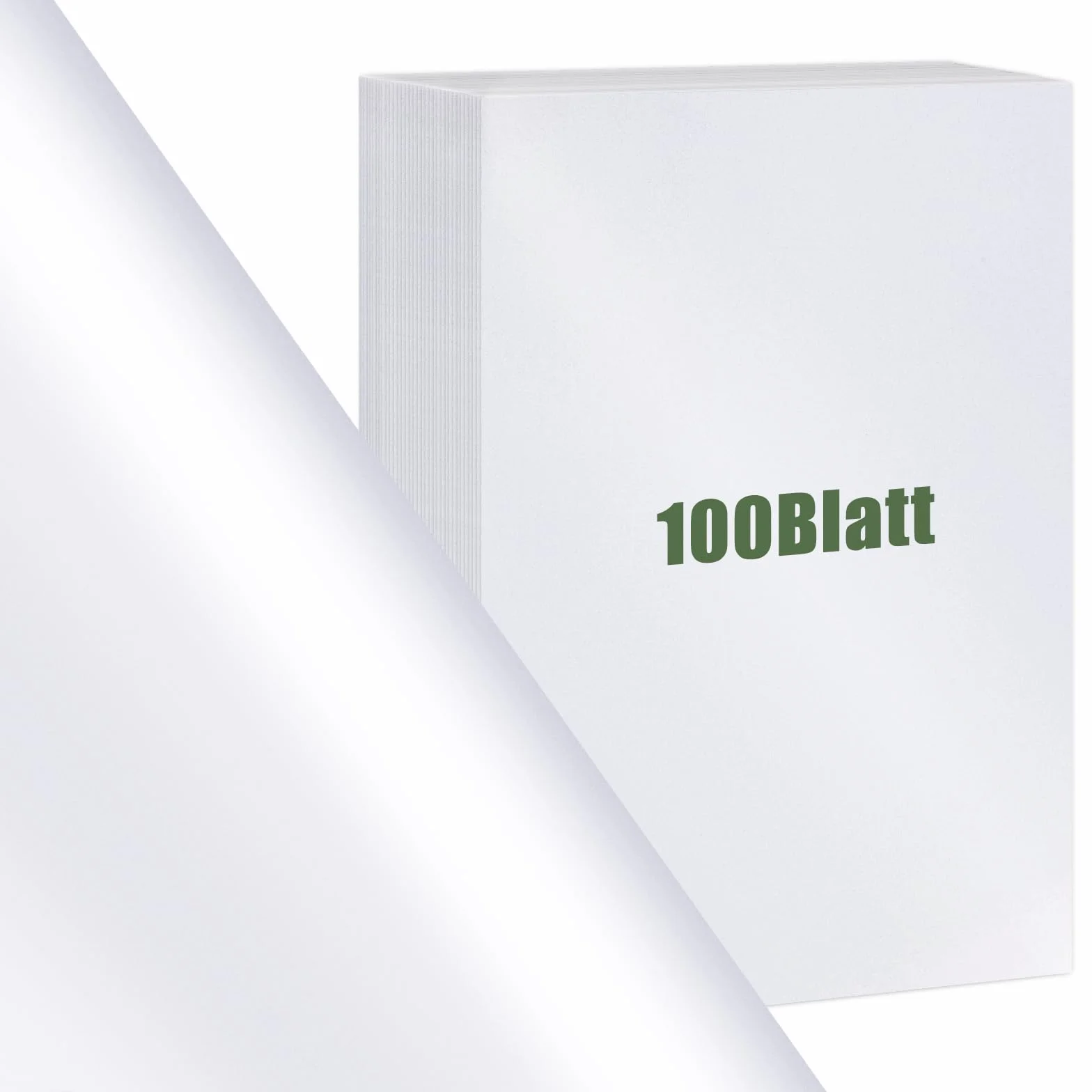 Papel perlado DIN A4 blanco metalizado 210 g/m² 100 hojas manualidades brillo nacarado