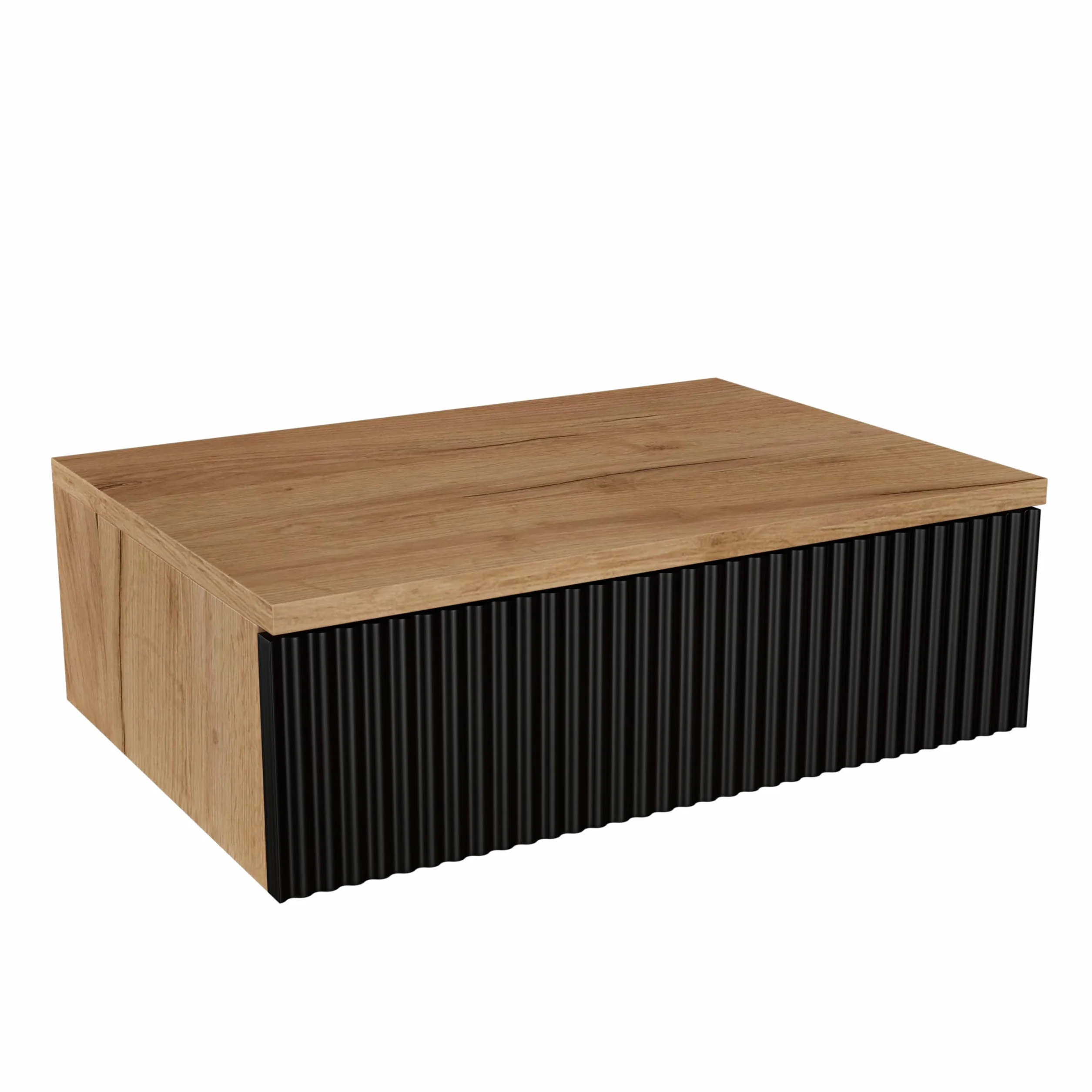 Planetmöbel Amyra - Consola estrecha con cajón, consola de pared para armario, pasillo y tocador, color dorado y negro, 50 x 16 x 35 cm