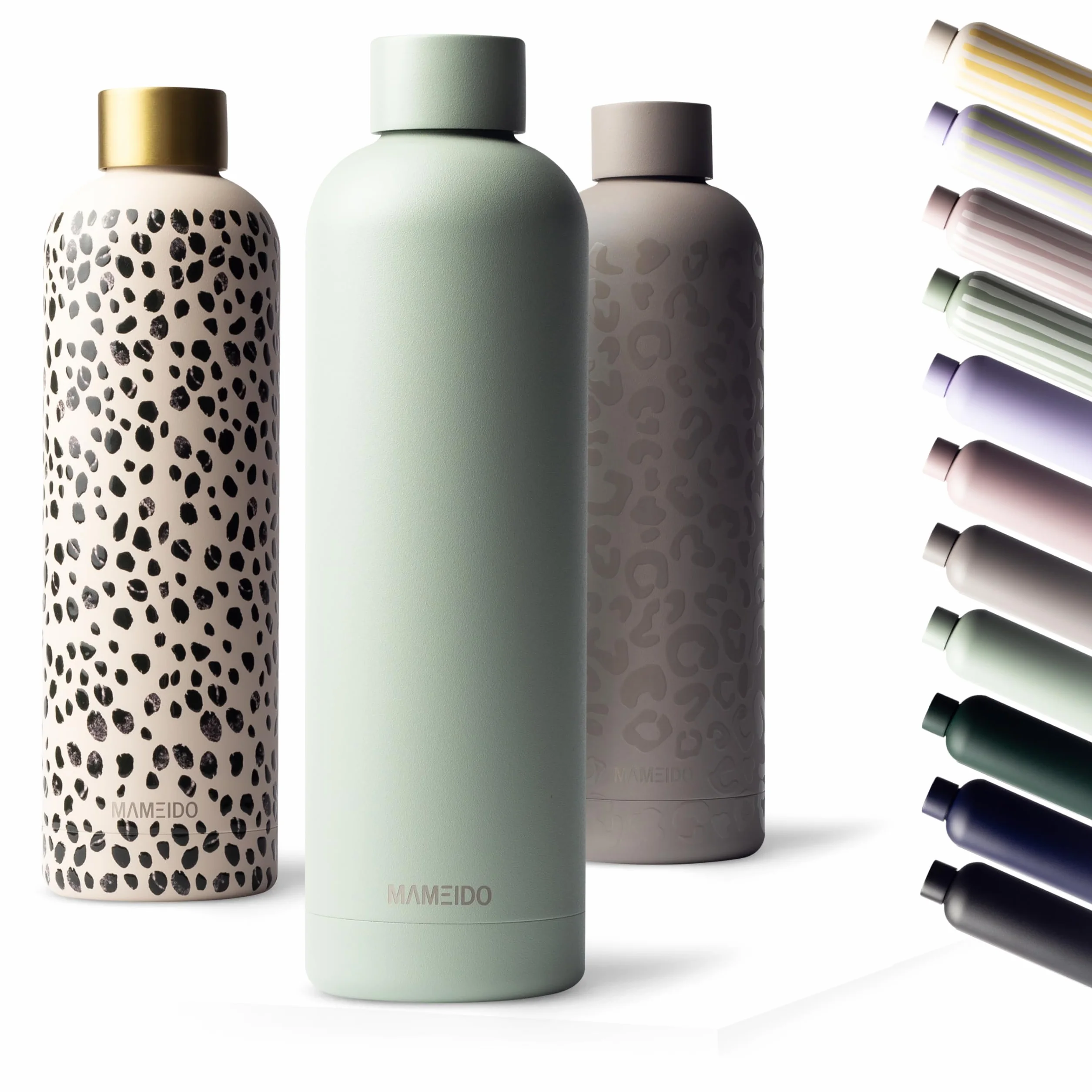 MAMEIDO Botella termica 1 litro acero inoxidable sin BPA antigoteo para bebidas frias y calientes Desert Sage