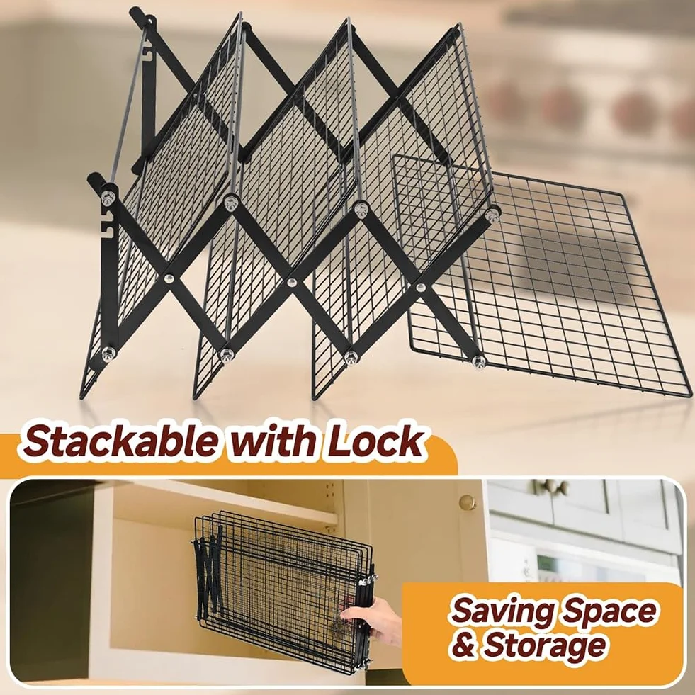 Estante de Almacenamiento Plegable para Exteriores de 4 Niveles con Diseño Ajustable para Aficionados y Principiantes en Repostería