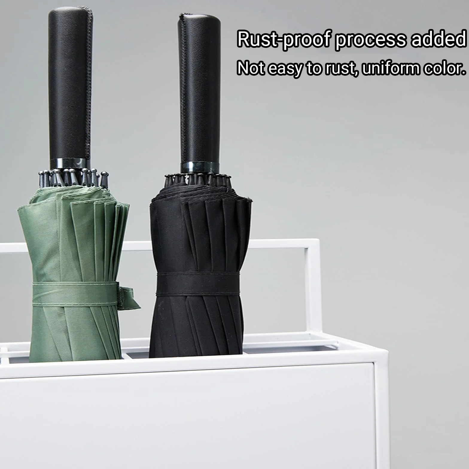 SEIFE Paragüero metálico de gran capacidad para uso comercial, con capacidad para 30 paraguas, de doble capa, ideal para entrada interior, hotel, oficina y hogar(Black)
