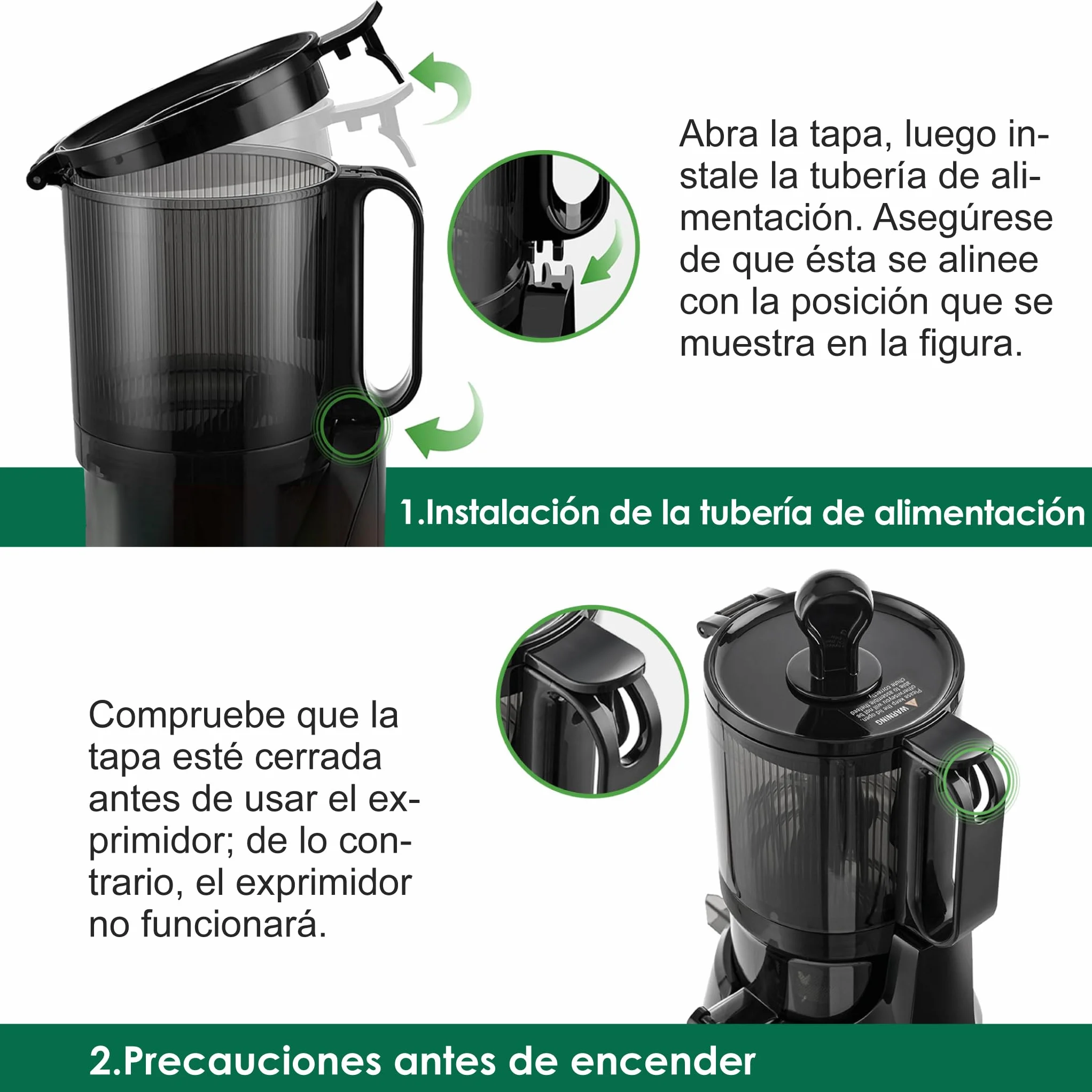 Extractor de Zumos y Verduras Fretta 250 W Apertura 135 MM Capacidad 1,8 L Licuadora Prensa Fría Sin BPA Incluye 2 Vasos