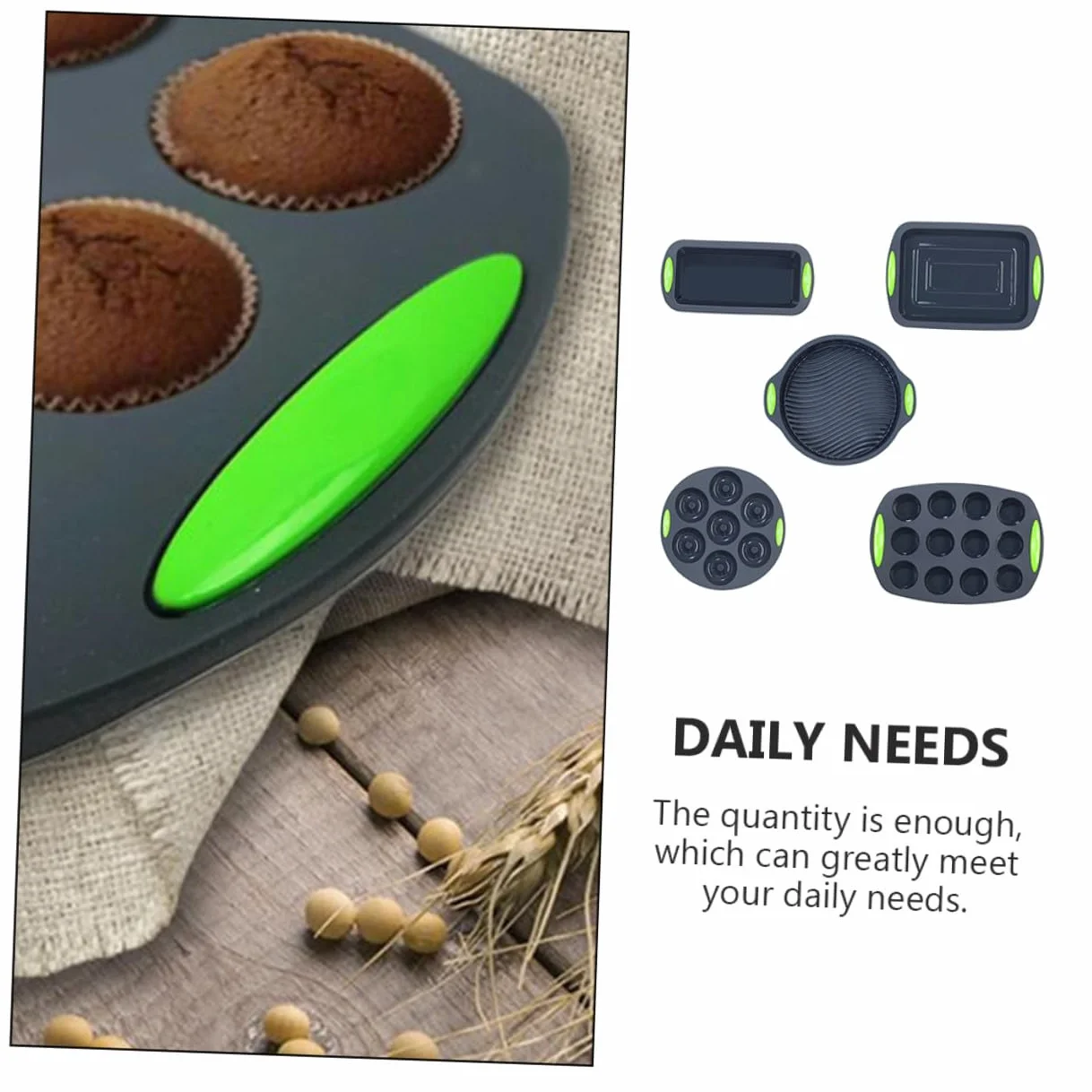 Moldes de Silicona Flexibles Set de 5 para Hornear Pasteles y Perfectos Fáciles de Limpiar en Cocina para Aficionados la Repostería Familiar
