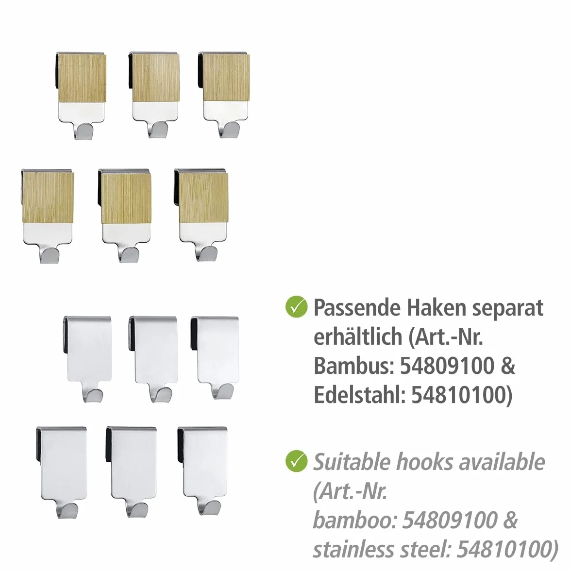 Wenko Estante de Especias con Barandilla Premium - Estante de Especias 40 x 5.5 x 8 cm, Plata Mate