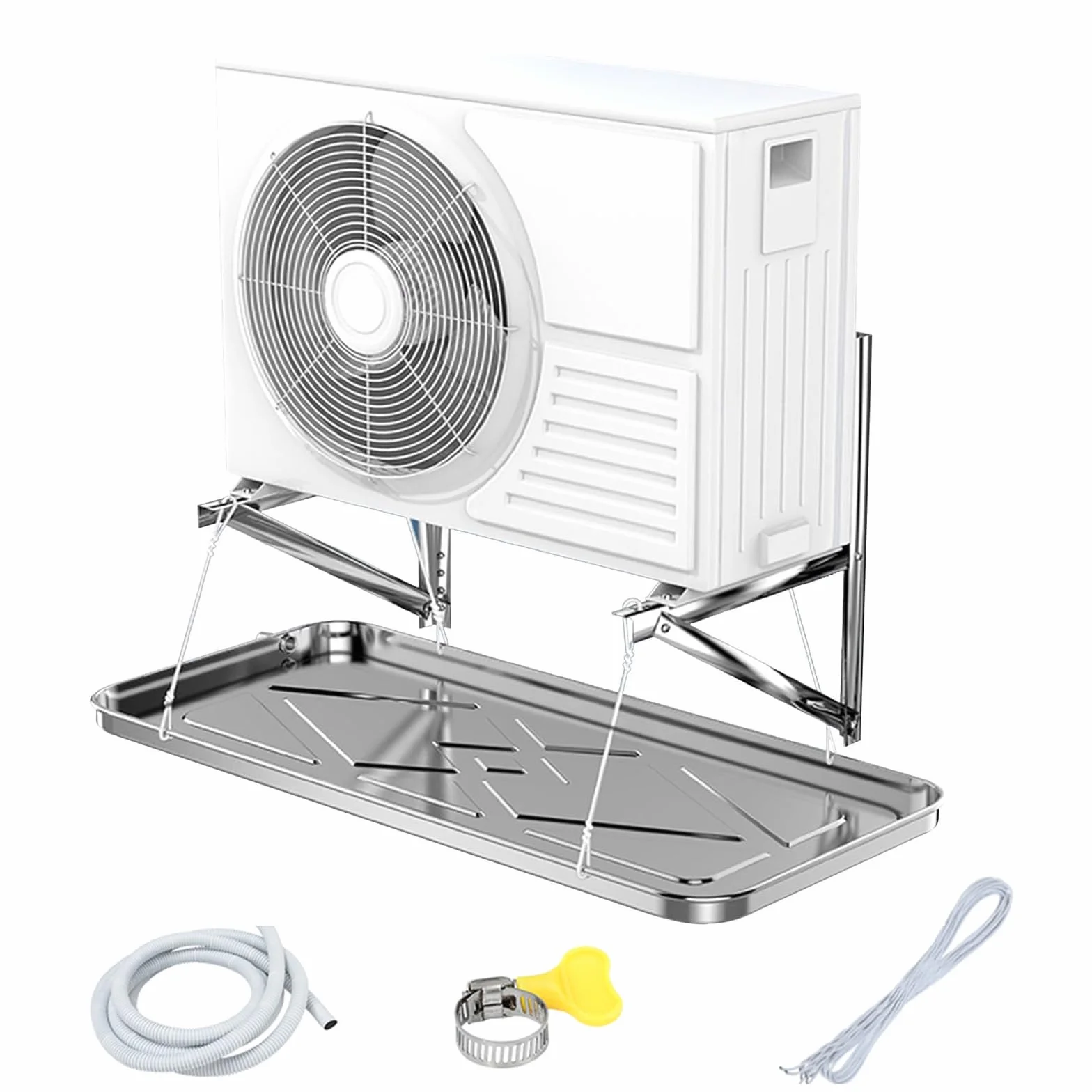 Bandeja Condensados - Bandeja de Drenaje de Ca por Goteo con Kit de Conexión para Aire Acondicionado de Ventana y Unidades Externas Split(100x47x3.5cm (39.4x18.5x1.4in))