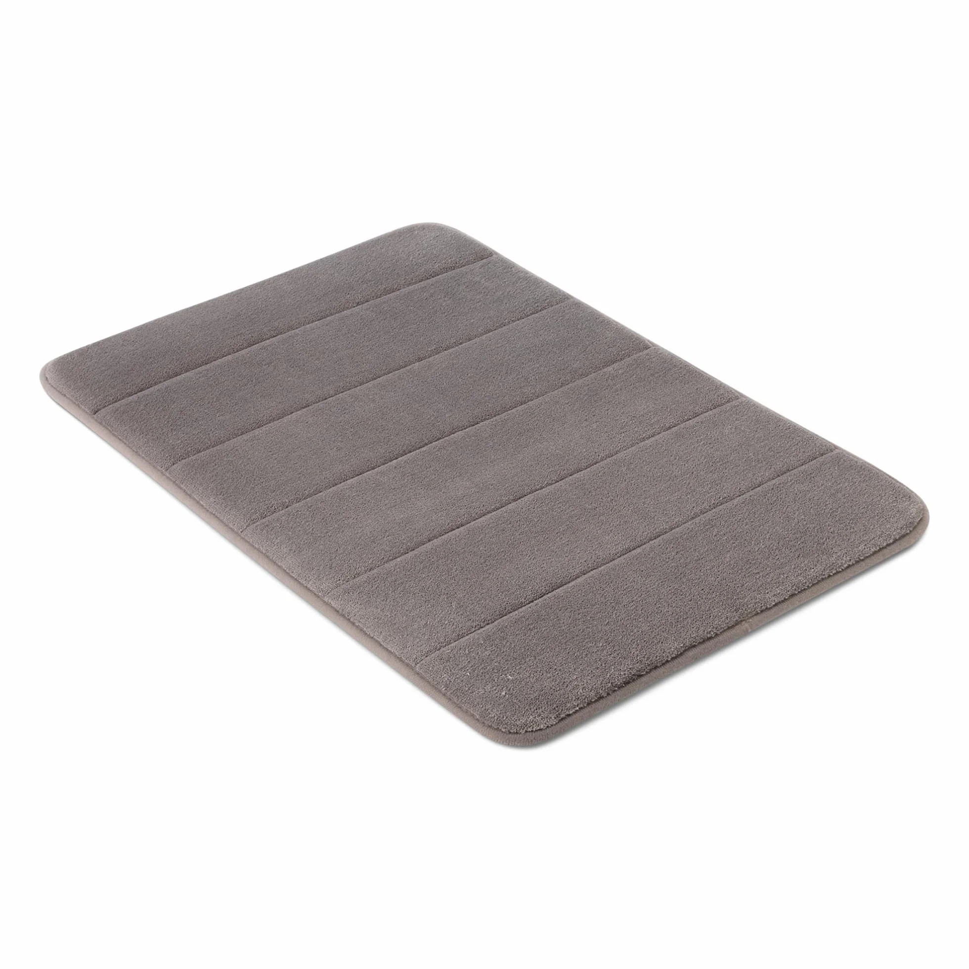 Amazon Basics Alfombra de Baño Antideslizante Espuma viscoelástica, Alfombrilla Ducha Ultra Suave, Absorbente, Secado Rápido, Lavable, 43x61 cm, Gris Oscuro