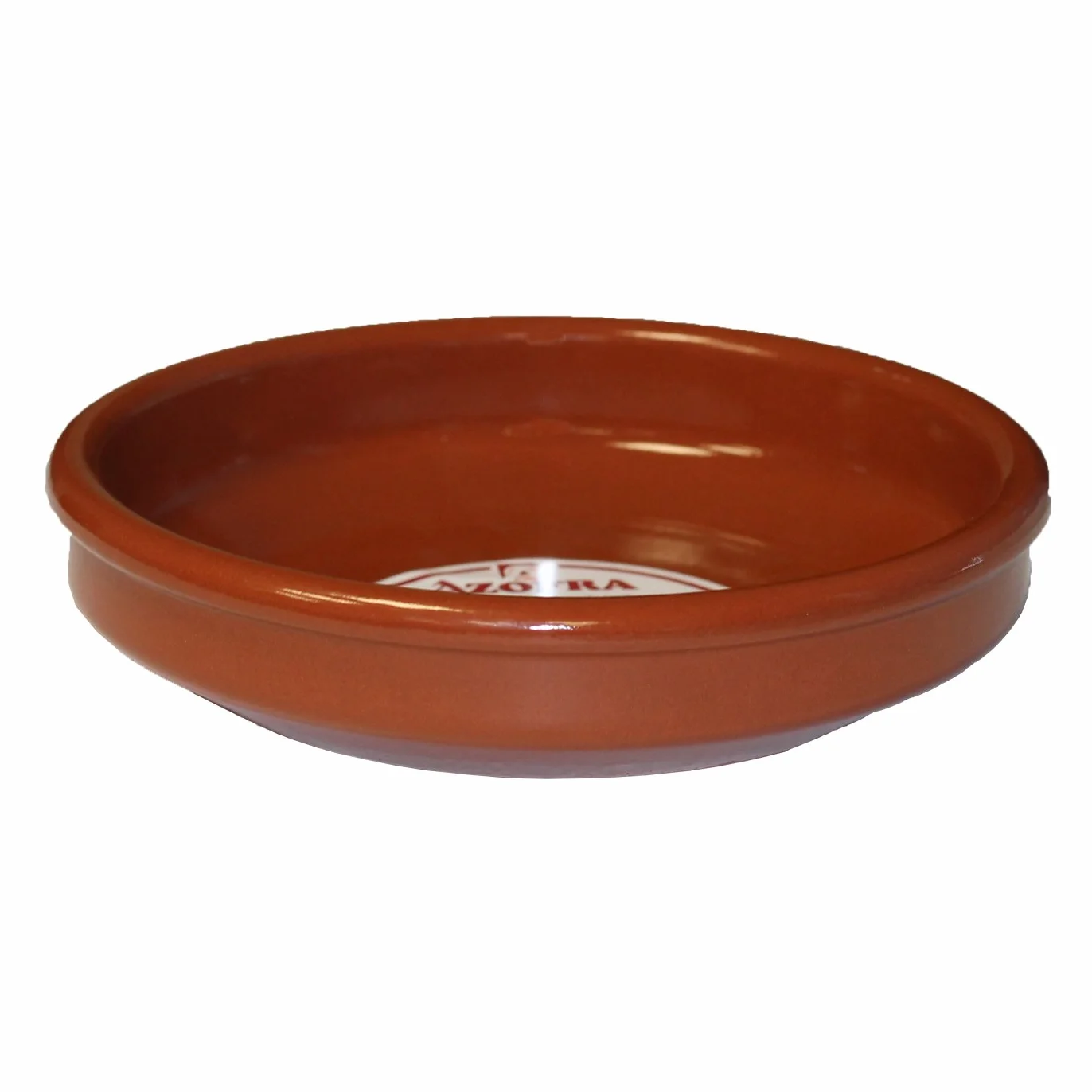 Pack de 12 cazuelas redondas de barro, diámetro exterior 22.5 cm, diámetro interior 20.4 cm, aptas para vitro y horno
