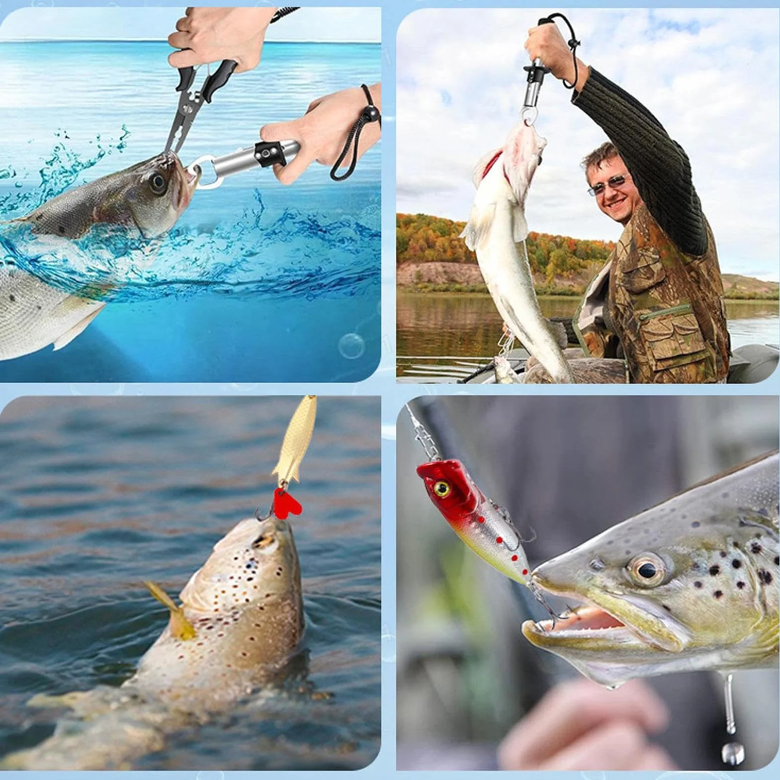 Calendario De Adviento Para Pesca 24 Días de Diversión Rellenos para Medias | Calendario De Adviento Con Señuelos De Pesca para Pescadores Chicos Adolescentes y