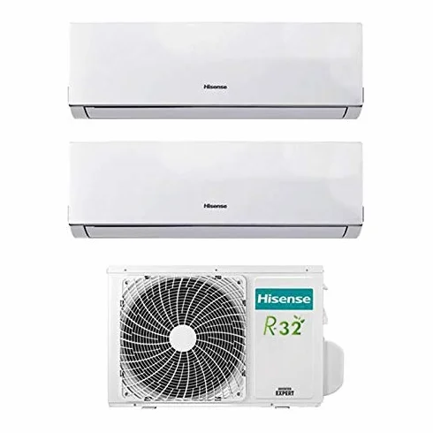 Aire acondicionado climatizador Inverter Hisense New Comfort Dual Split 7000+12000 7+12 BTU 2AMW42U4RRA R-32 A++